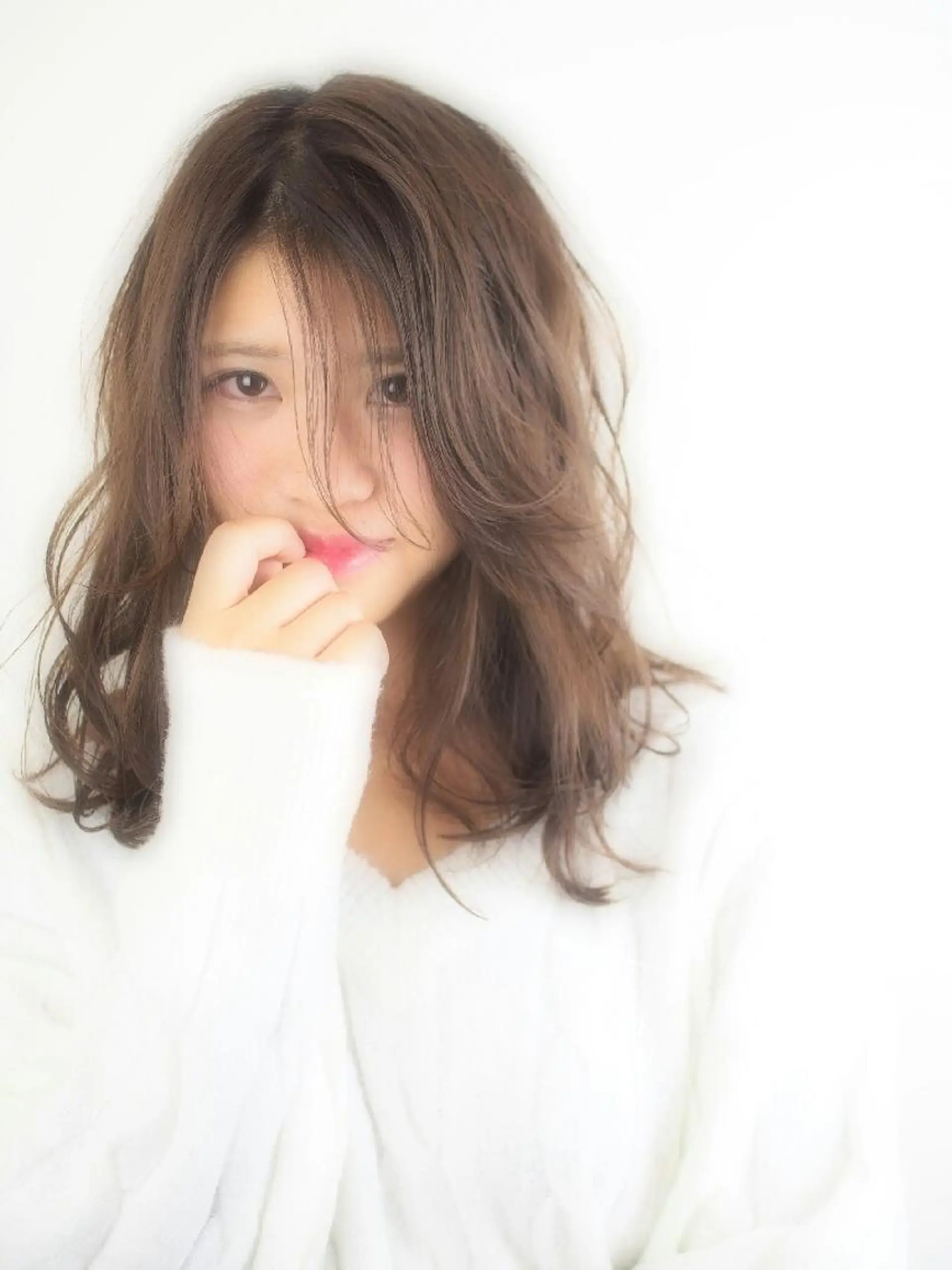 ミディアム カラー パーマ 伸ばしかけ うざバング 百瀬 俊幸のその他イメージ