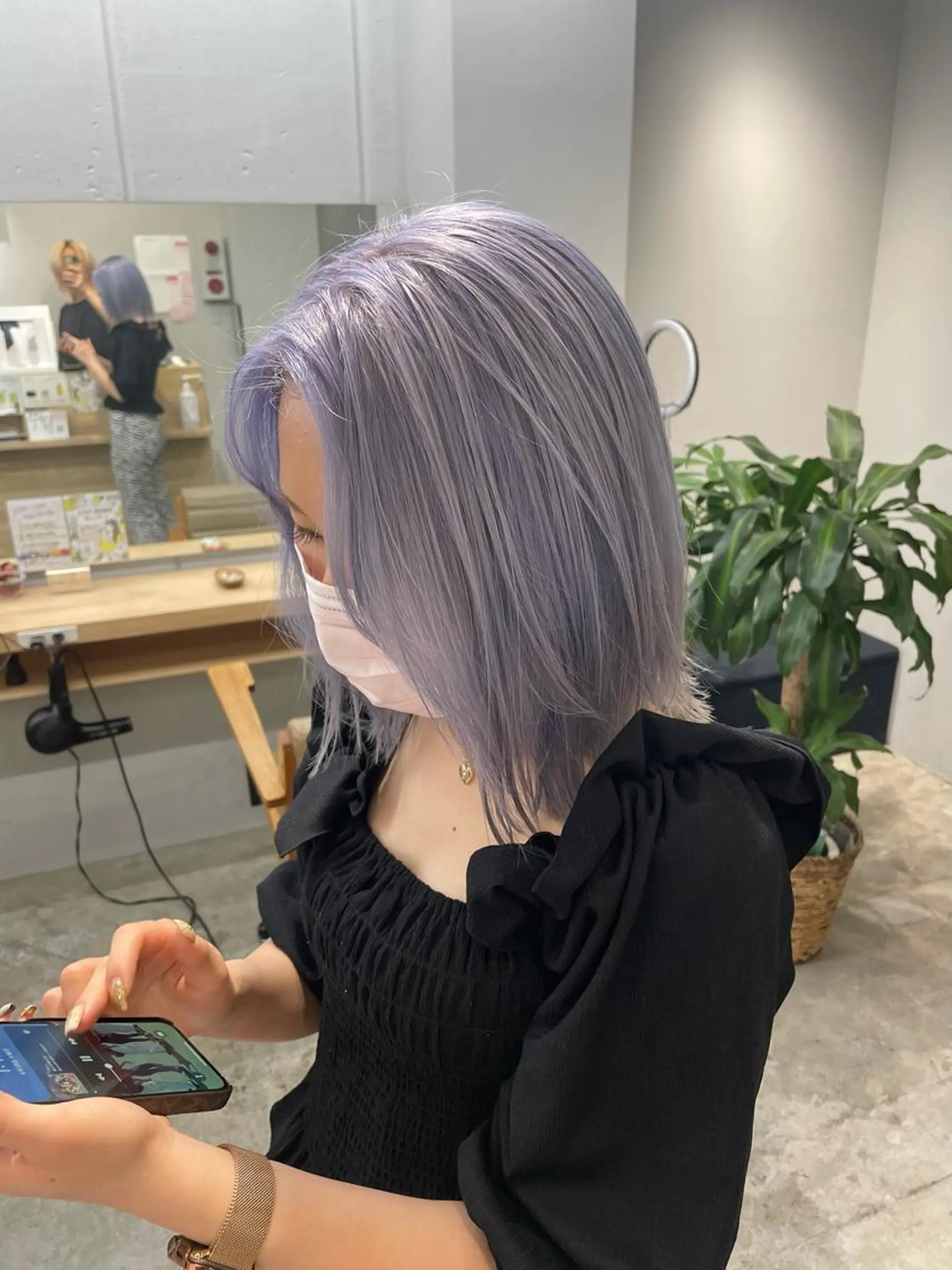 ミディアム ヘアカラー SAEKI【ior 】北千住店ブリーチのヘアスタイル