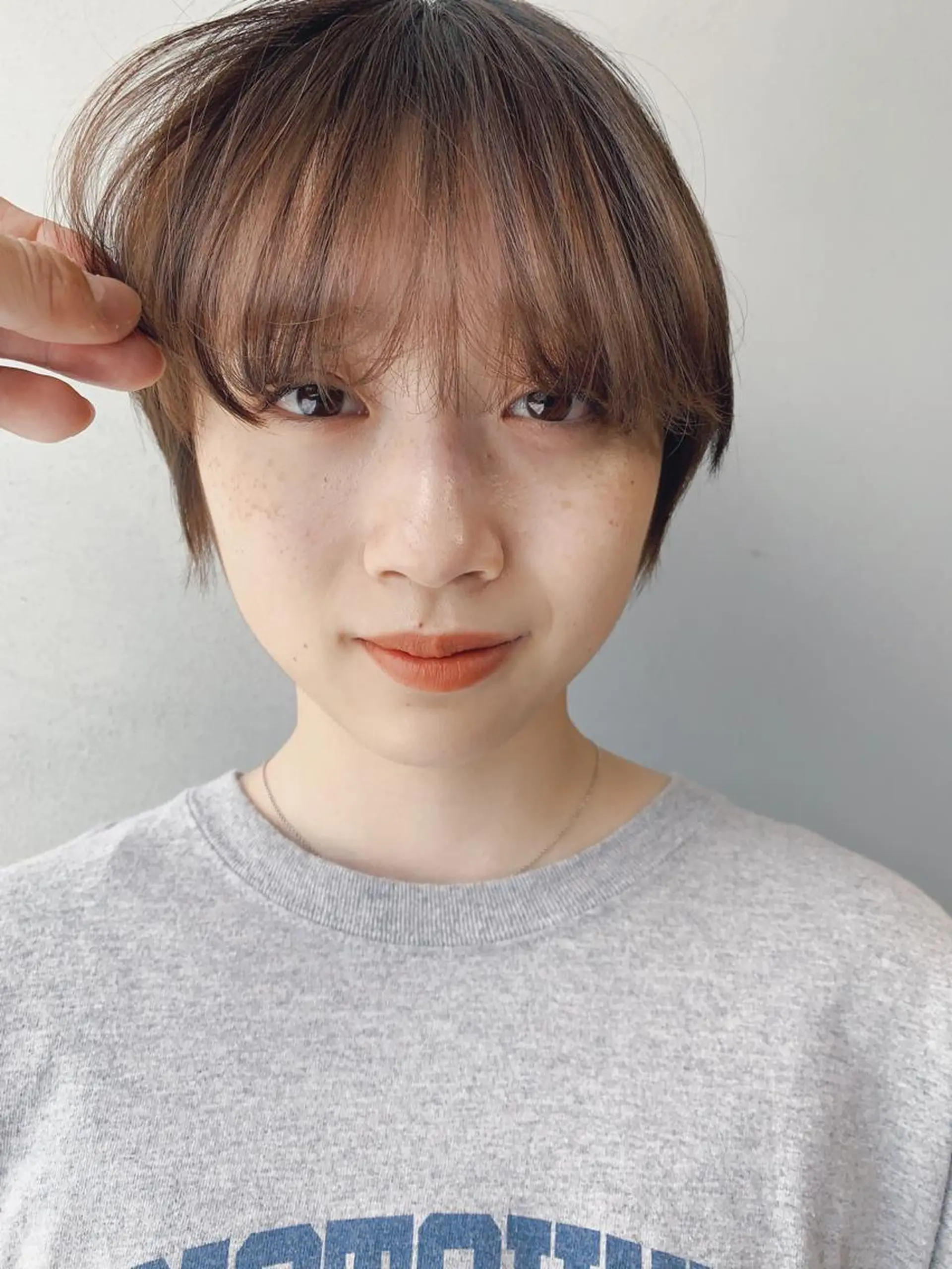 ショート カラー ボブパーマコテ巻き風 パーマNo1深江秀平のヘアスタイル