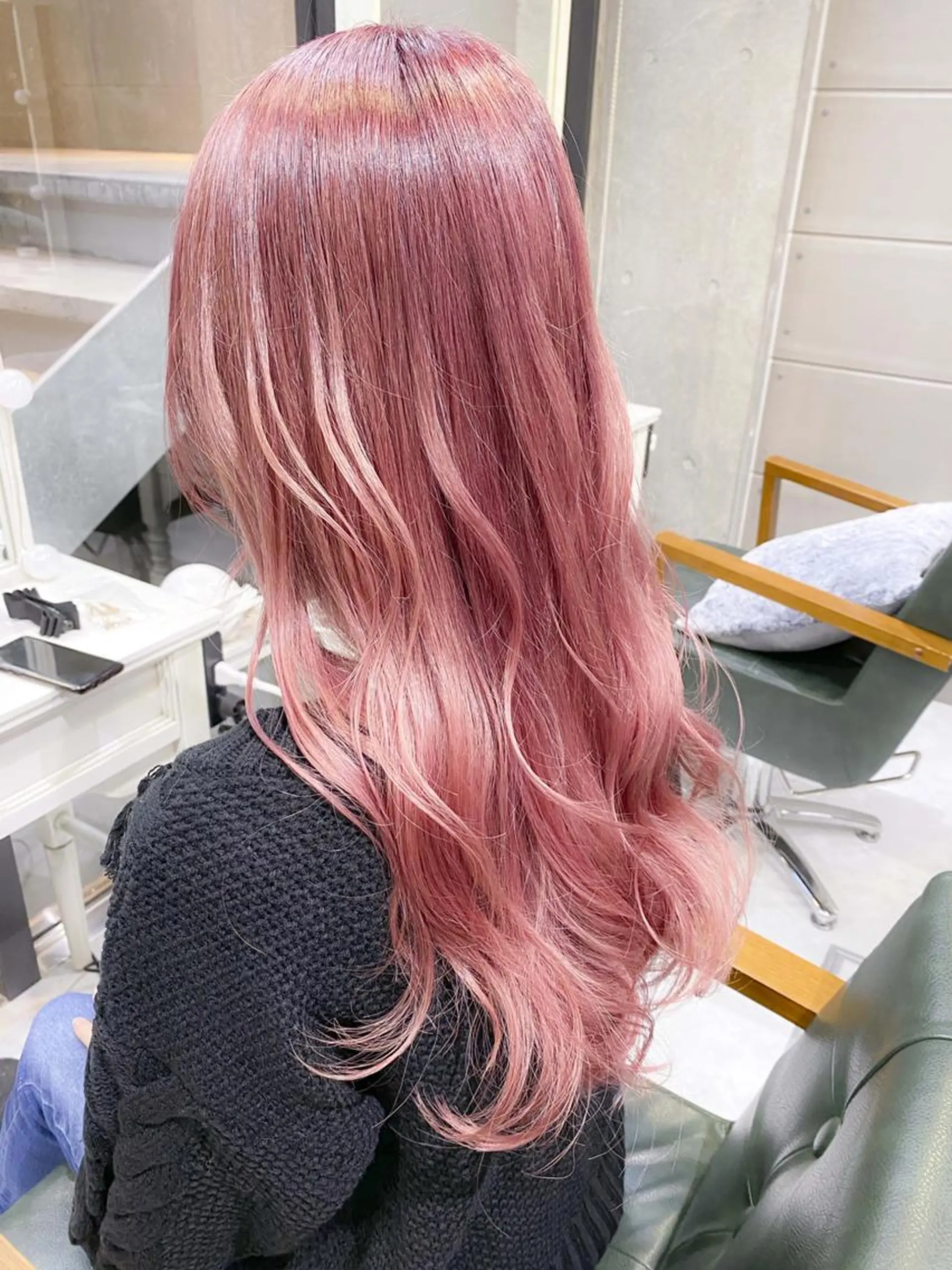 セミロング カラー ヘアアレンジ 成人式 グレージュ ピンクカラー ボブ デート モテ髪透明感❤️ デイズヘアカラーのヘアスタイル