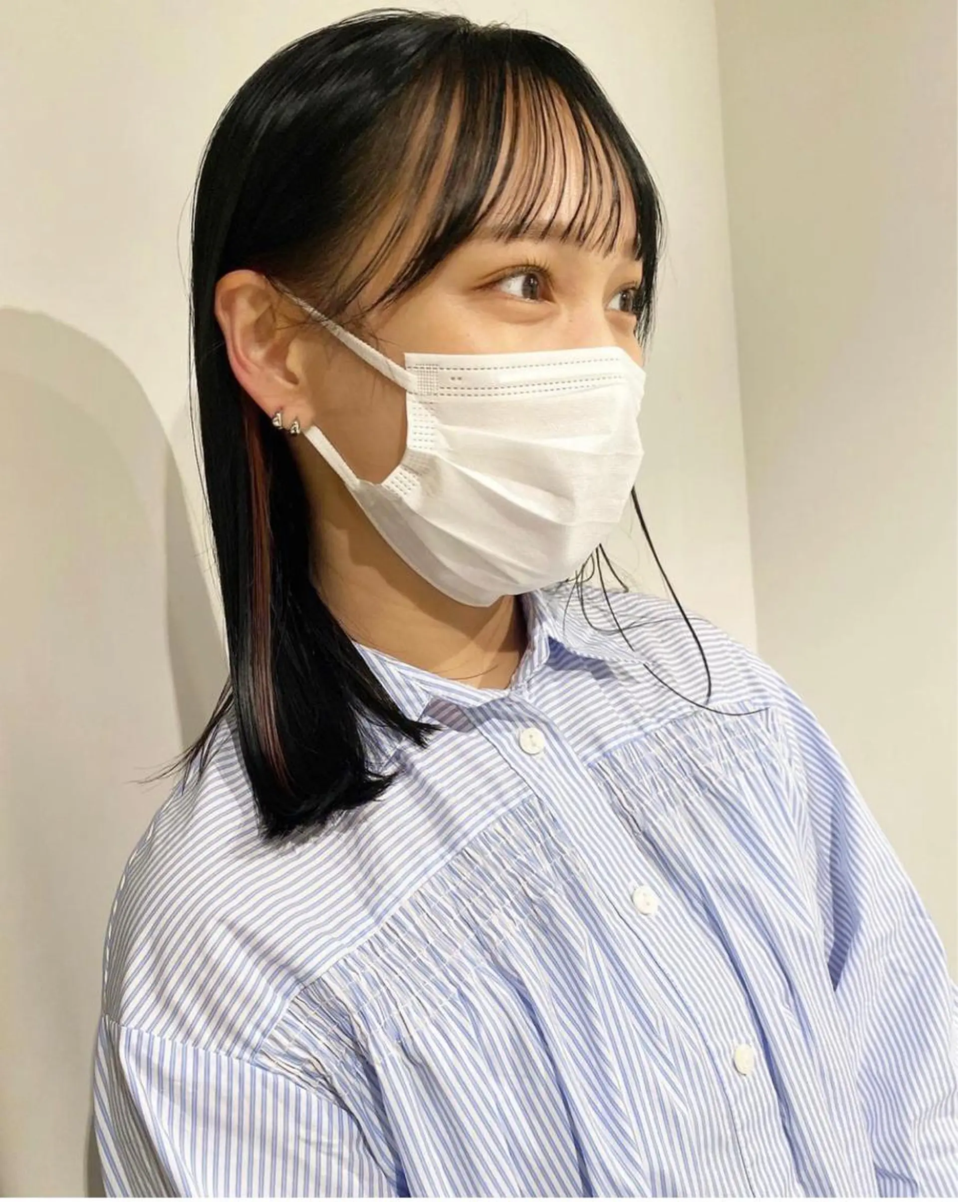 セミロング カット ヘアカラー トリートメント やまもと さえのヘアスタイル