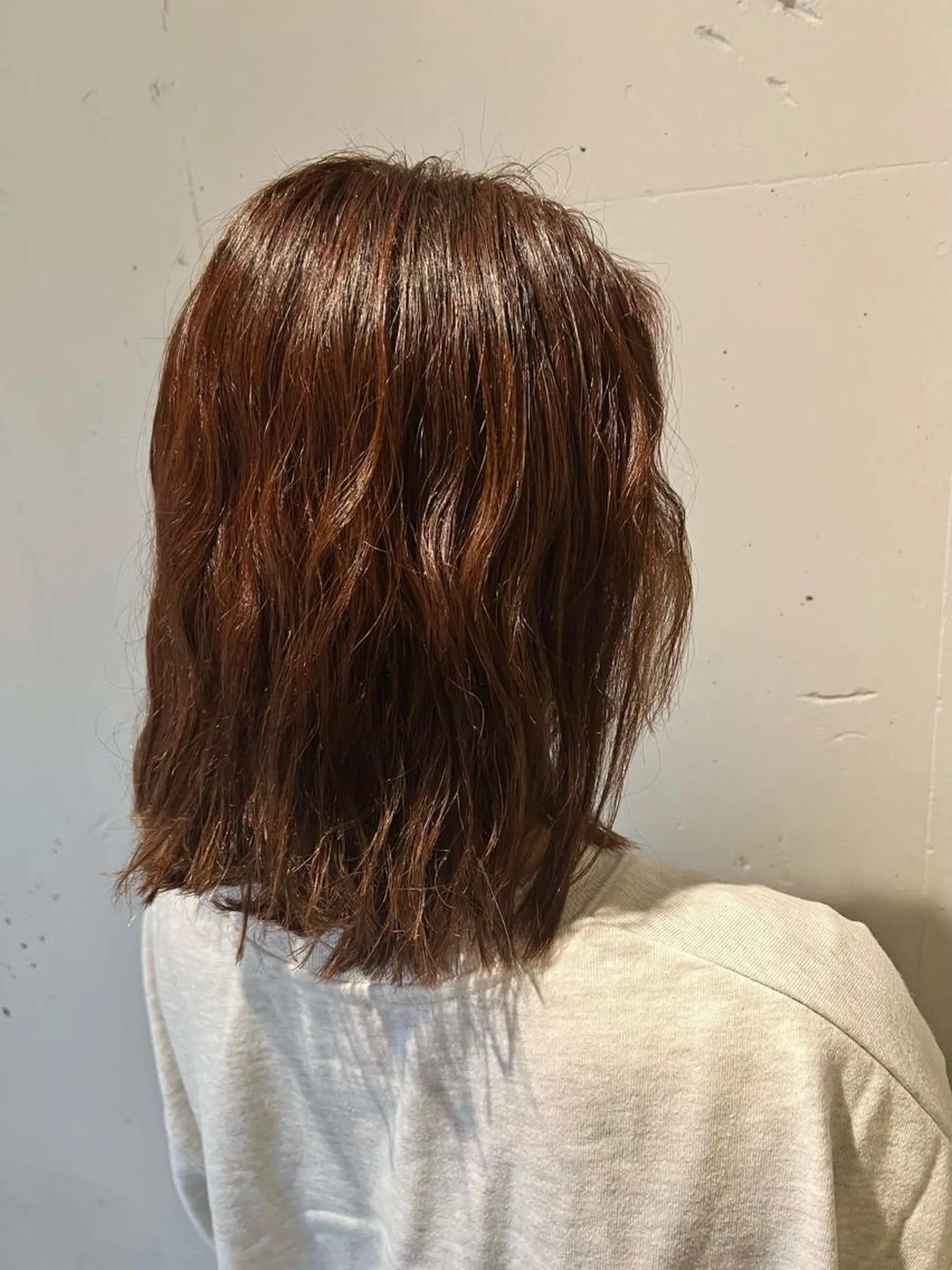 ミディアム カラー パーマ ブラウンカラー ヘアカラー トリートメント ヘッドスパ カラースペシャリスト しょう🧑🏼‍🎨のヘアスタイル