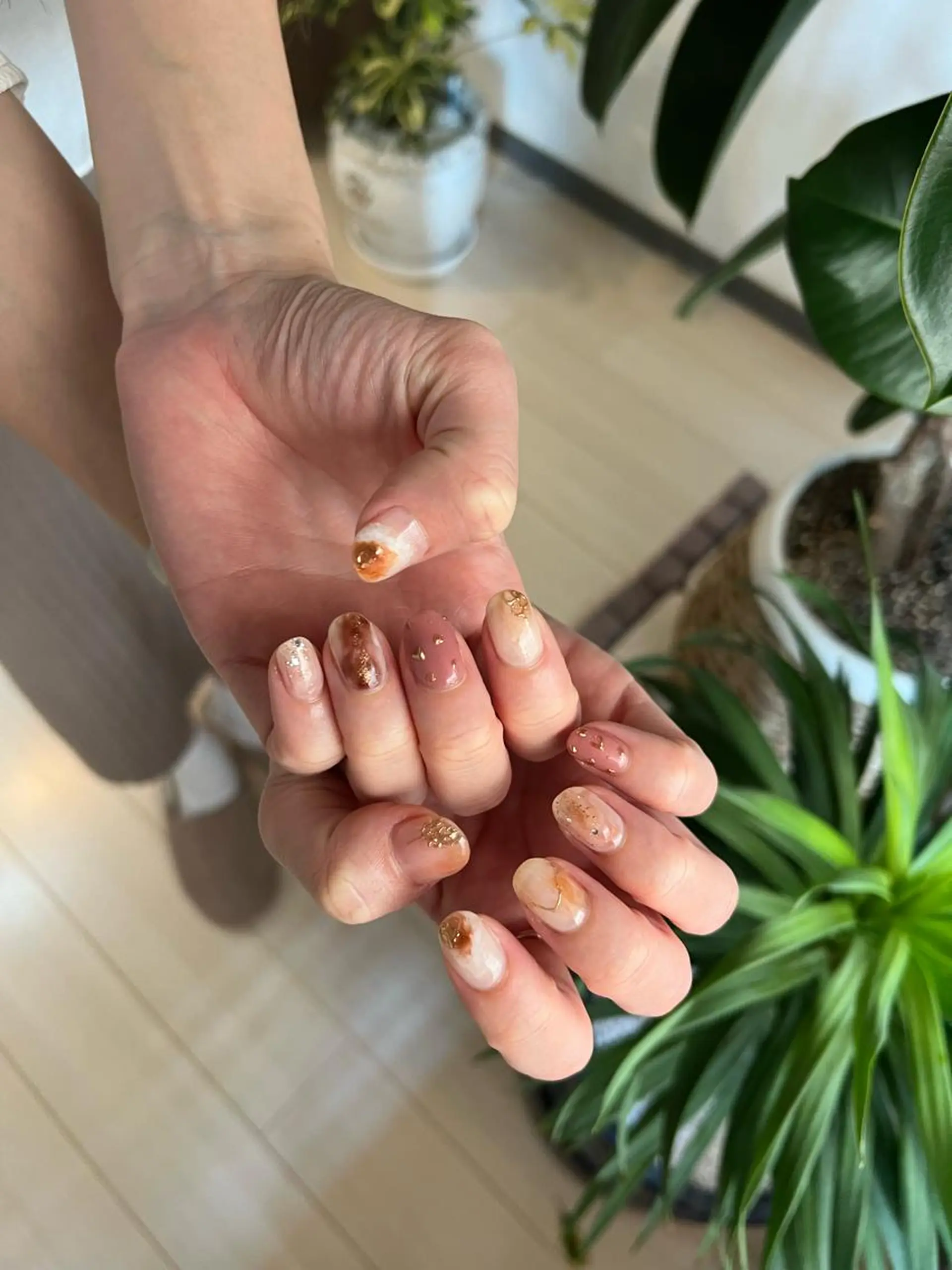 ネイル 持ち込み ニュアンスネイル l my me mine所属・Imyme mine Rioのネイルデザイン