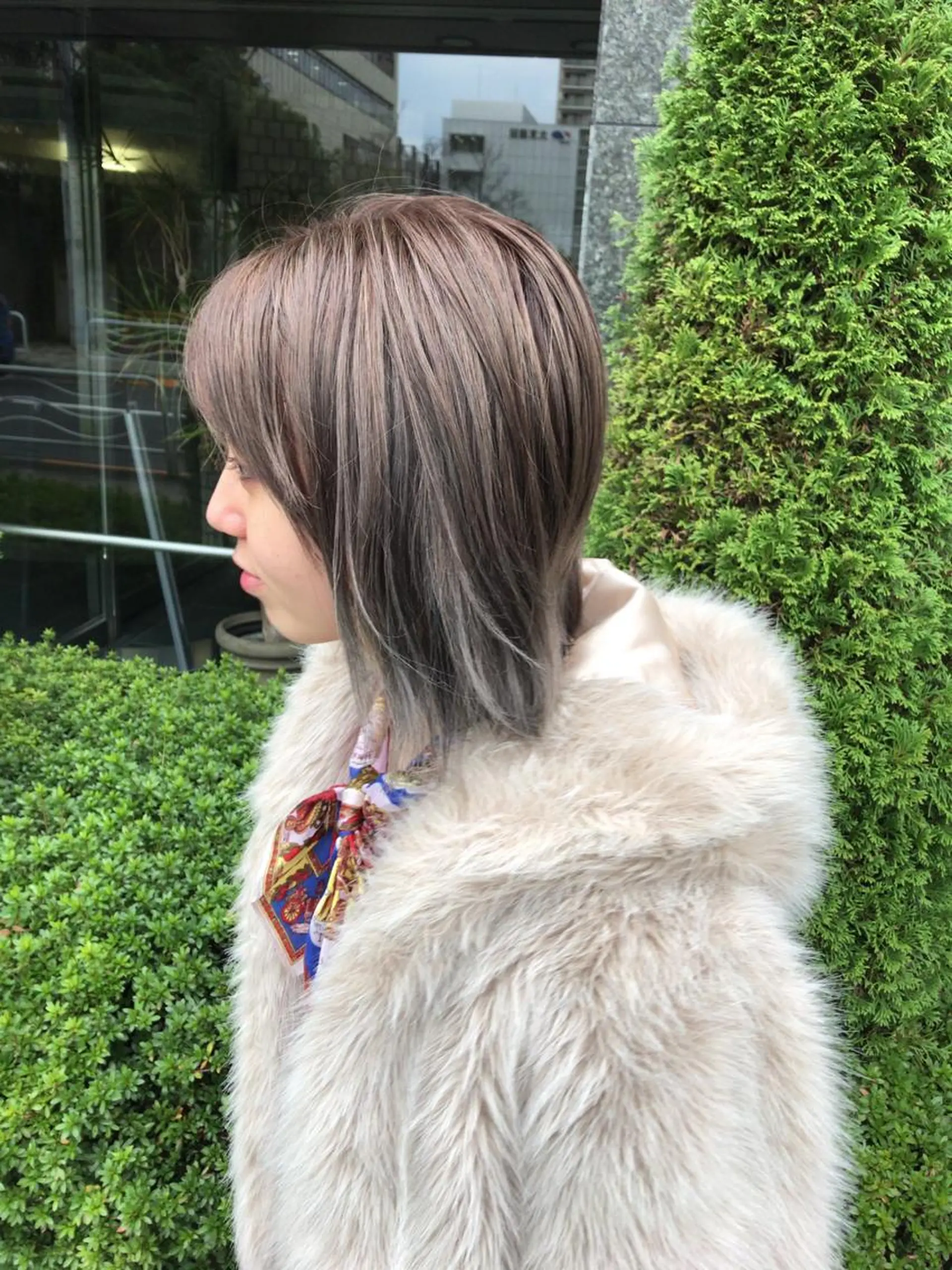 セミロング カラー 前髪/ハイライト得意 安西駿一　【銀座】のヘアスタイル