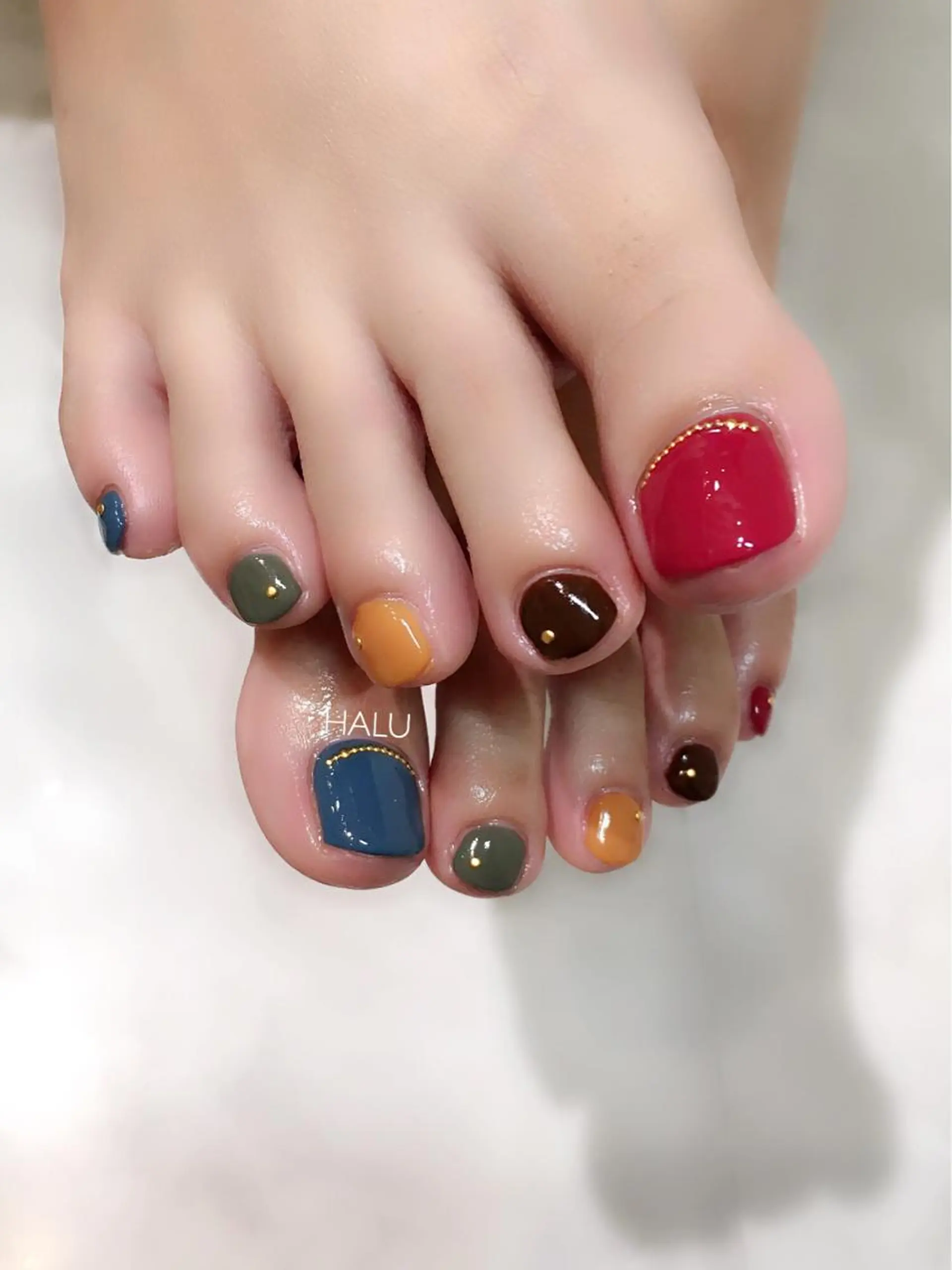 ネイル ゴールド 大理石ネイル(マーブル) HALU ハルのネイルデザイン