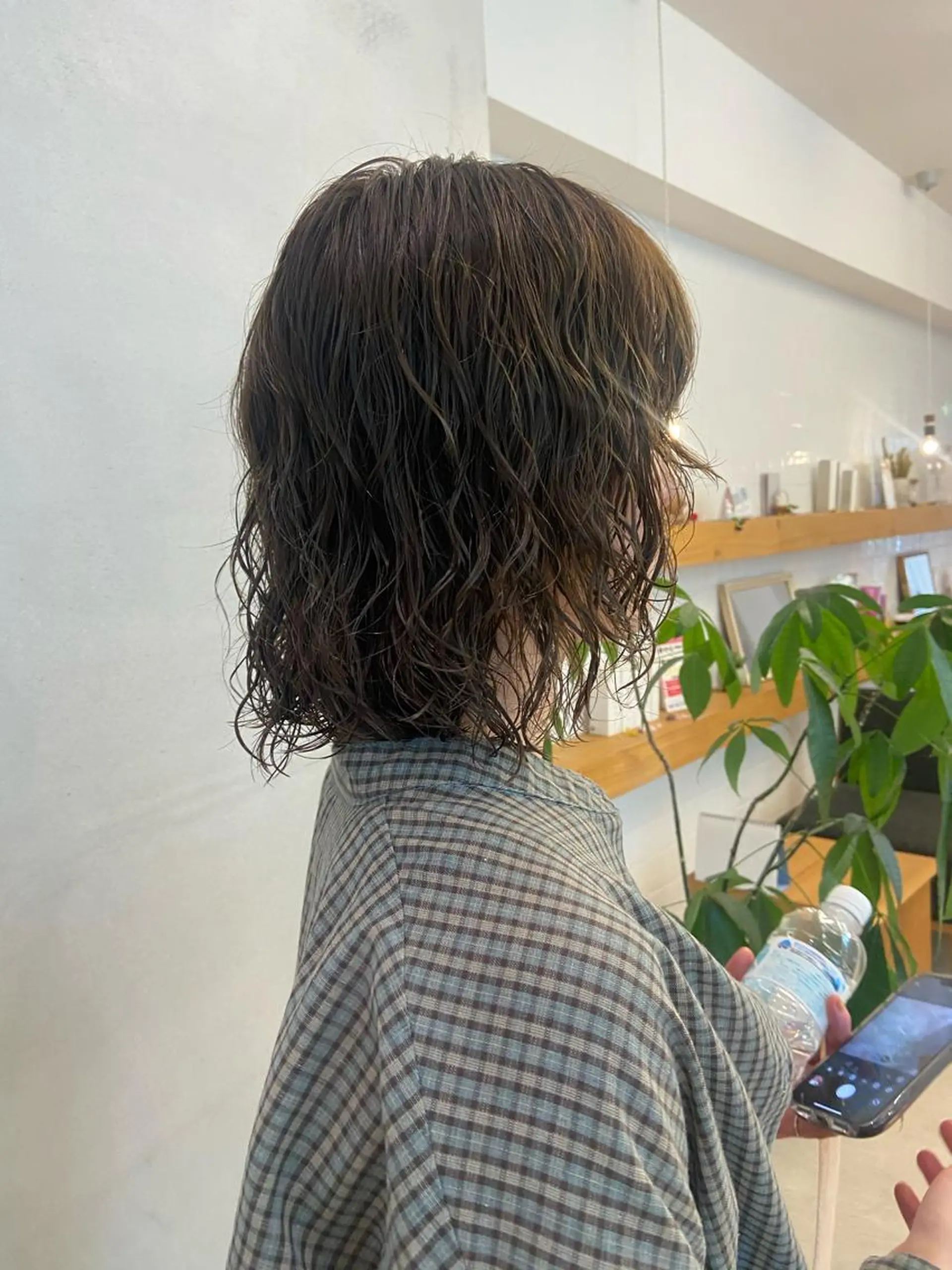 ミディアム カラー パーマ ベージュカラー オリーブベージュ Rinon所属・沖 真琴のヘアスタイル