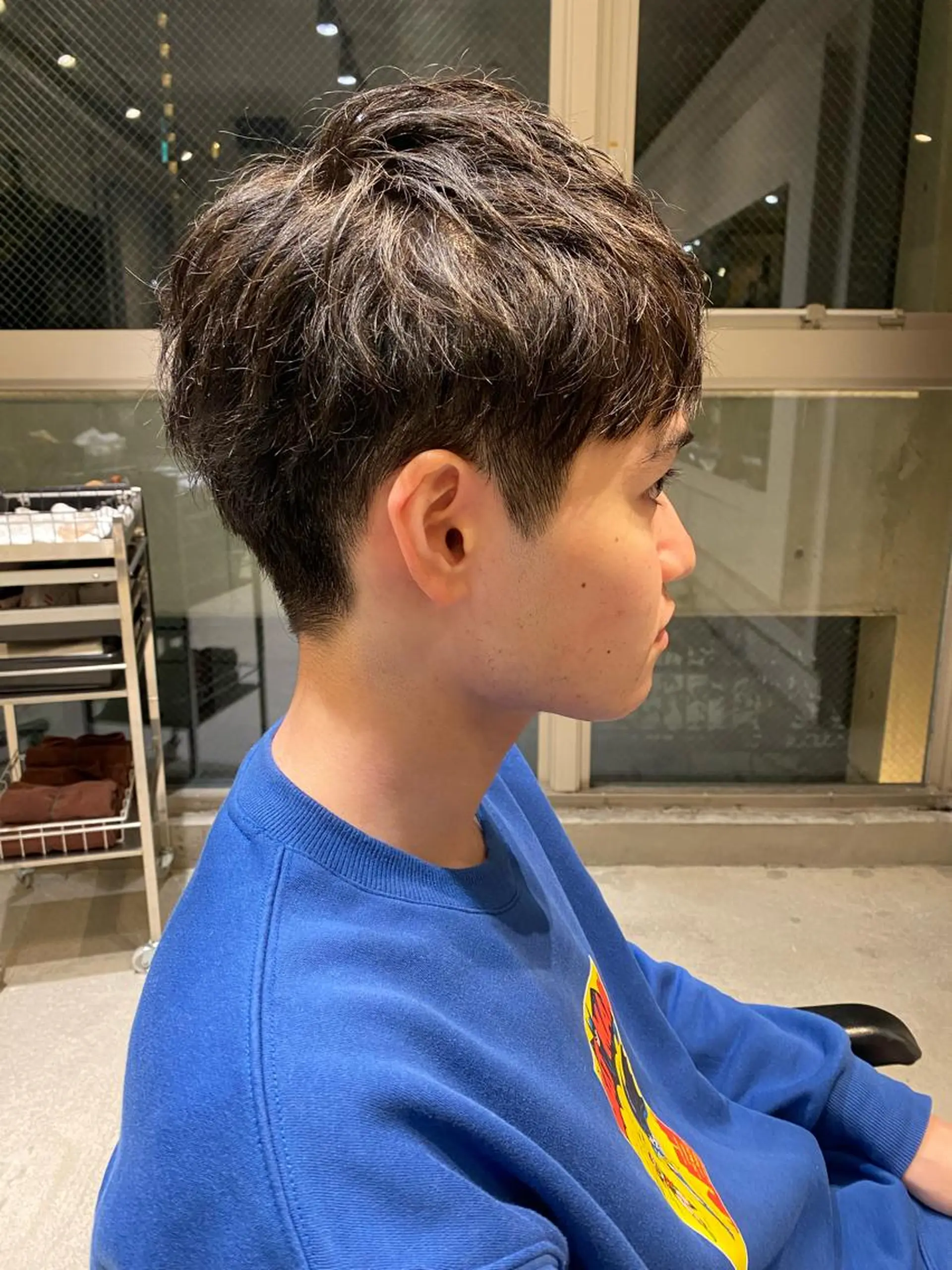 ショート メンズ アップバング センターパート メンズ韓国風 マッシュ メンズショート カット 大人可愛いヘア 大田のヘアスタイル