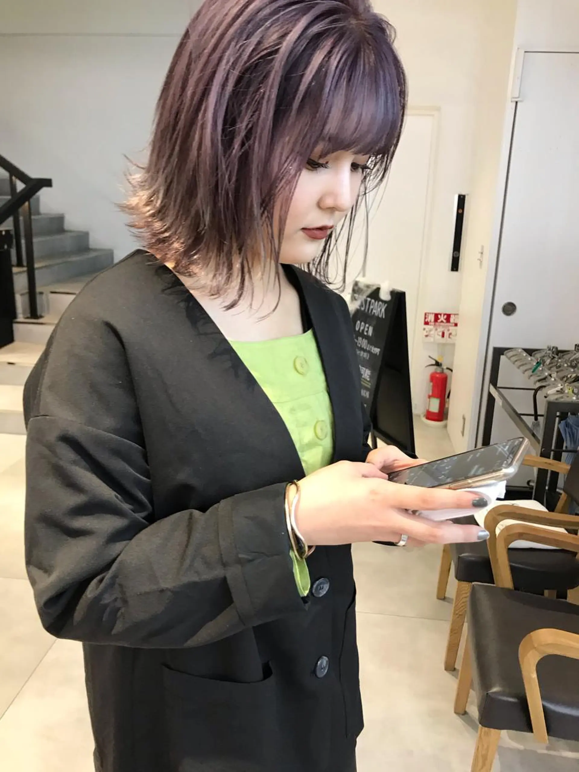 ミディアム カラー ヘアカラー 🇰🇷カルマパーマ kaito🇰🇷のヘアスタイル