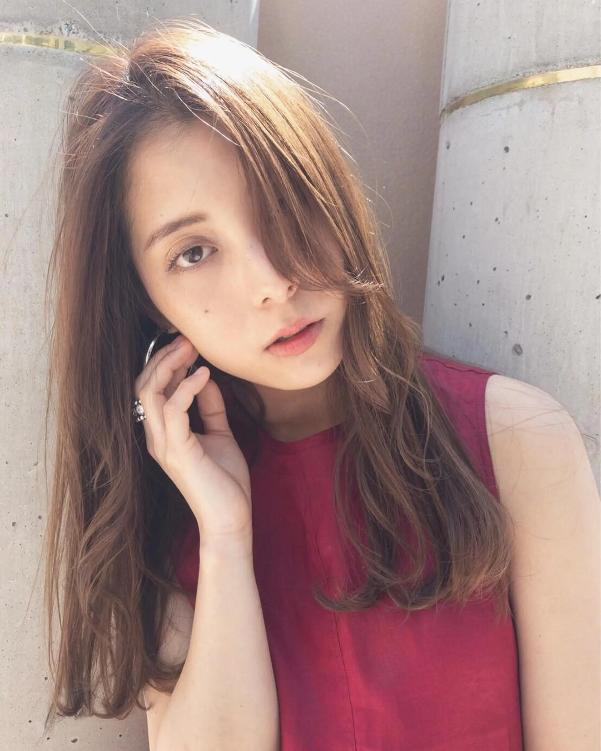 セミロング カラー イルミナカラー moana surfriderのヘアスタイル