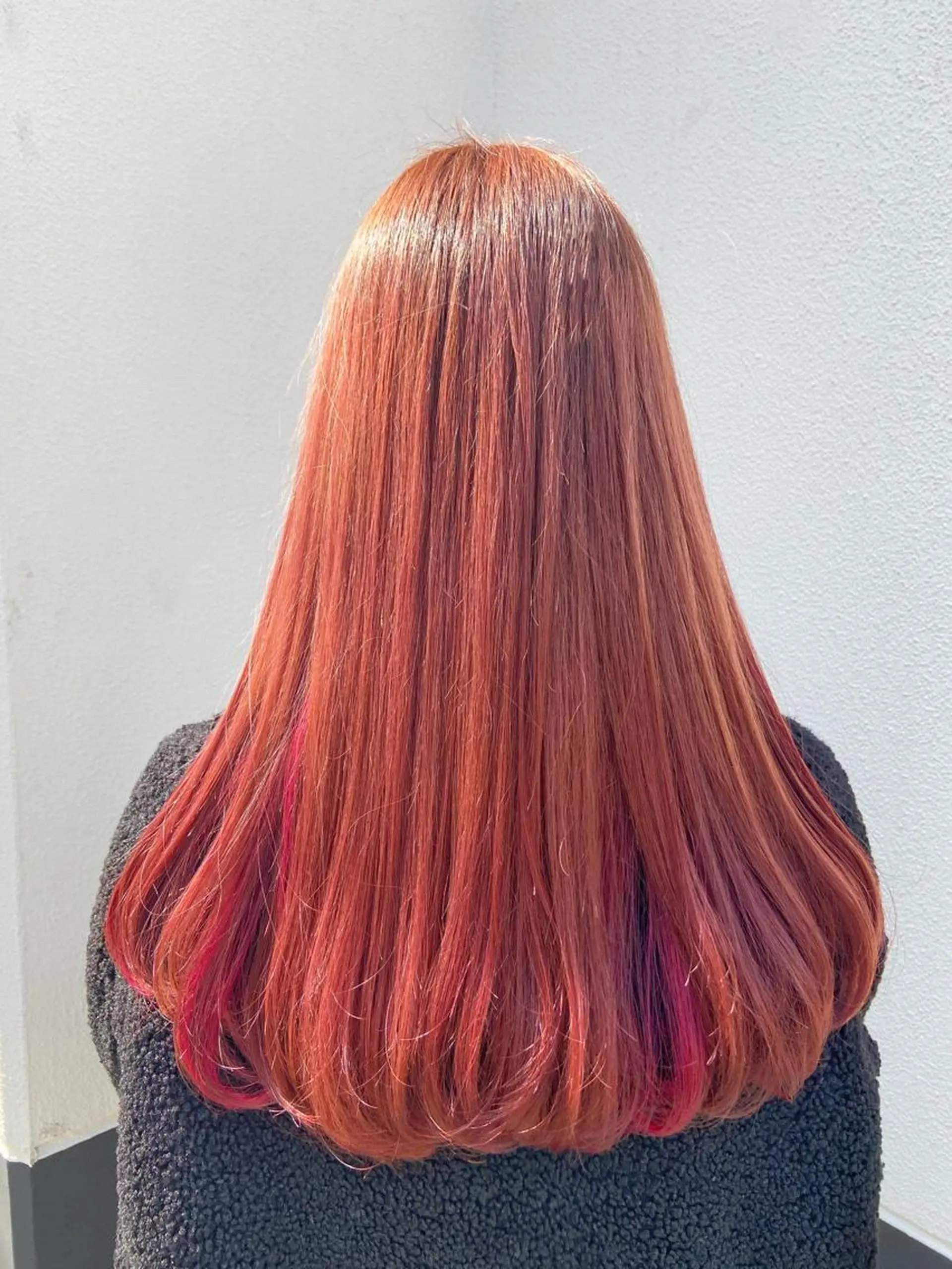 ロング カラー ブリーチ ピンクカラー カット ヘアカラー トリートメント playfull*所属・大野 りんのヘアスタイル