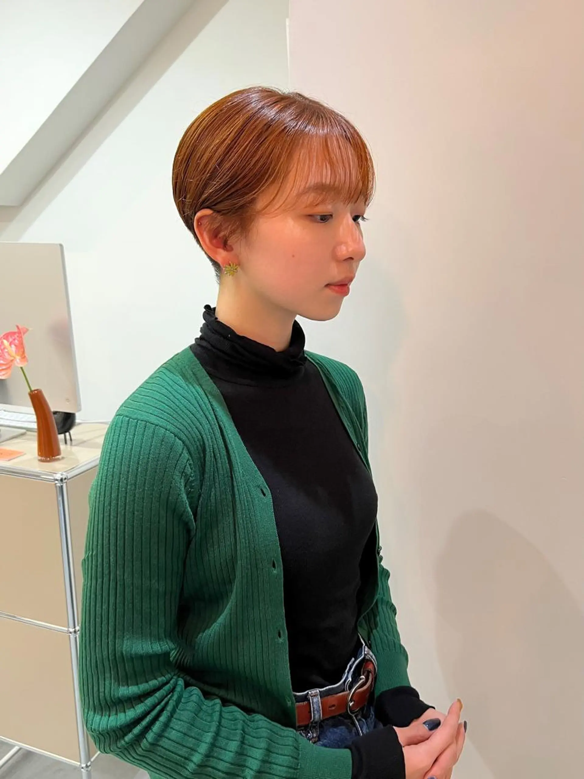 ショート カラー 切りっぱなしボブ ショートボブ ベージュカラー ブリーチ ケアブリーチ カット ヘアカラー トリートメント a moment(モーメント)所属・蔵前 デザインカット KOBAYASHIのその他イメージ