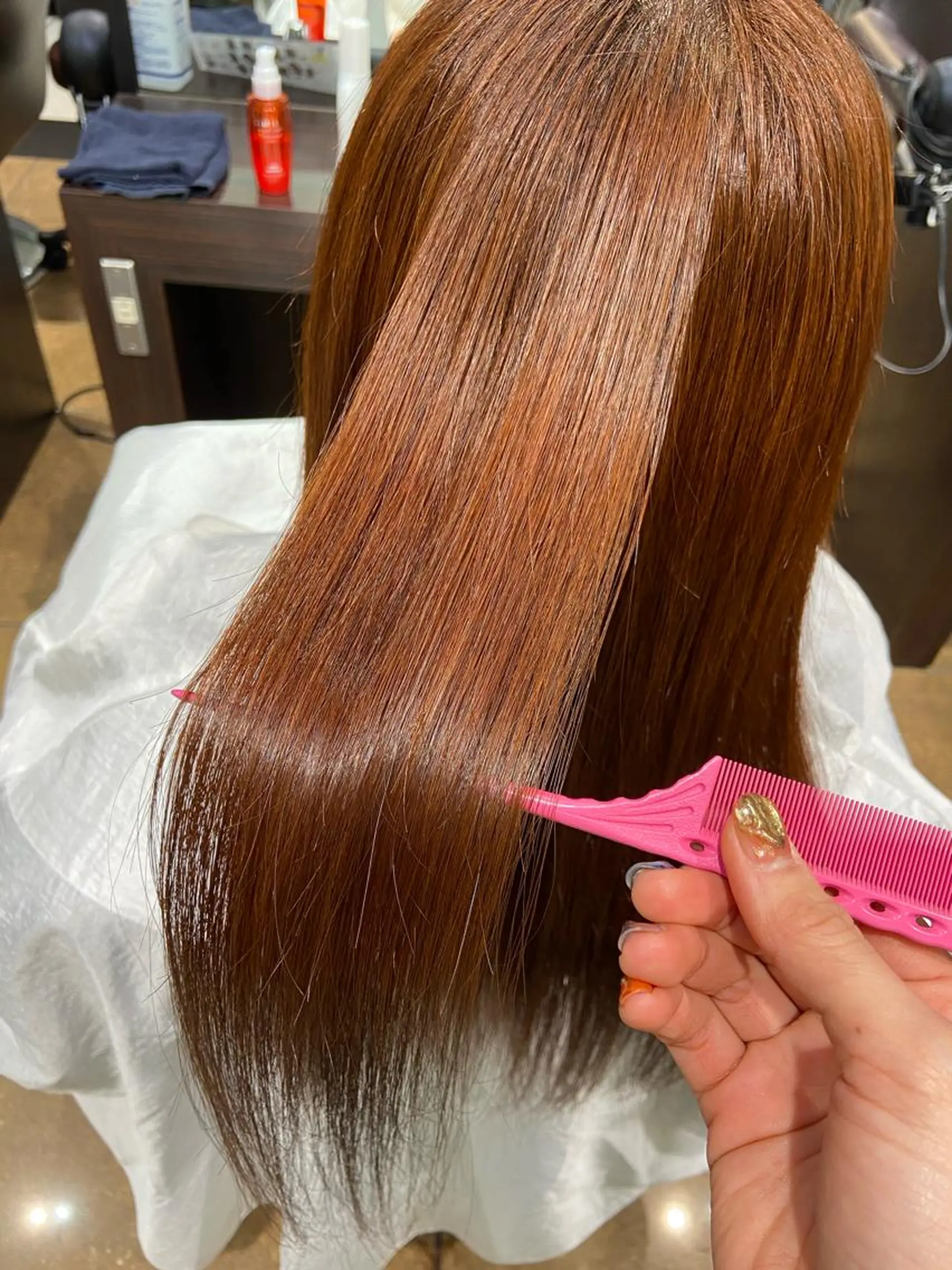 セミロング カラー カット 縮毛矯正 トリートメント 🧸プルエクステ❤︎ ネイルKAO🧸のヘアスタイル