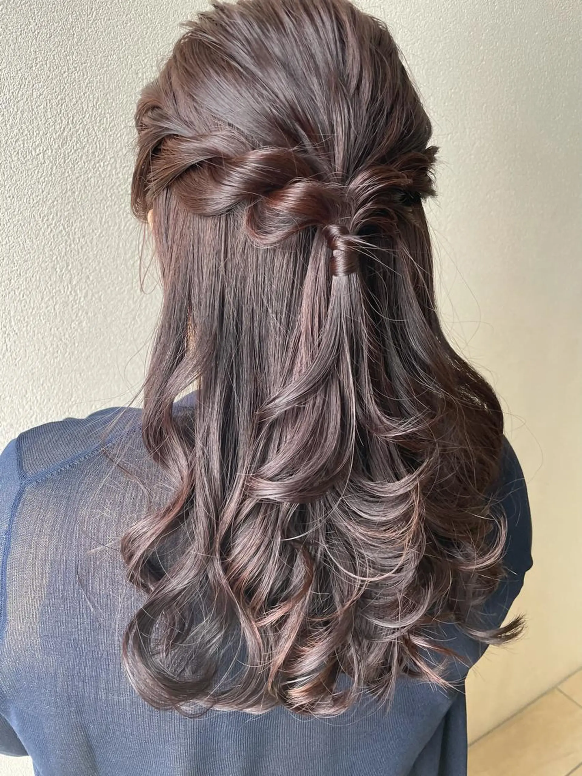 ロング ヘアアレンジ ハーフアップ 沢田 瞳のヘアスタイル