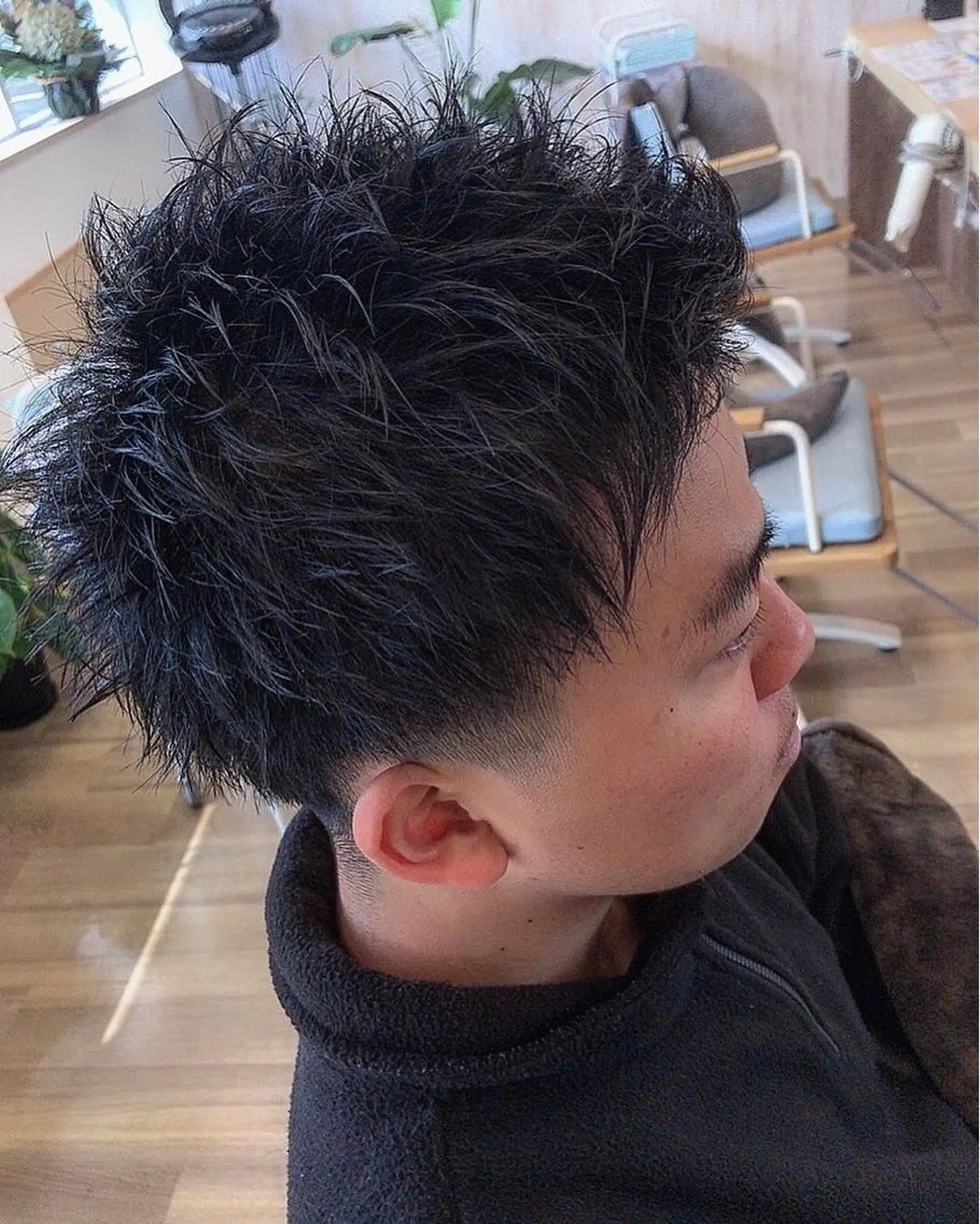 ショート パーマ メンズ ファミールヘア所属・メンズパーマ波巻き 🌳大森悠登🌳のヘアスタイル