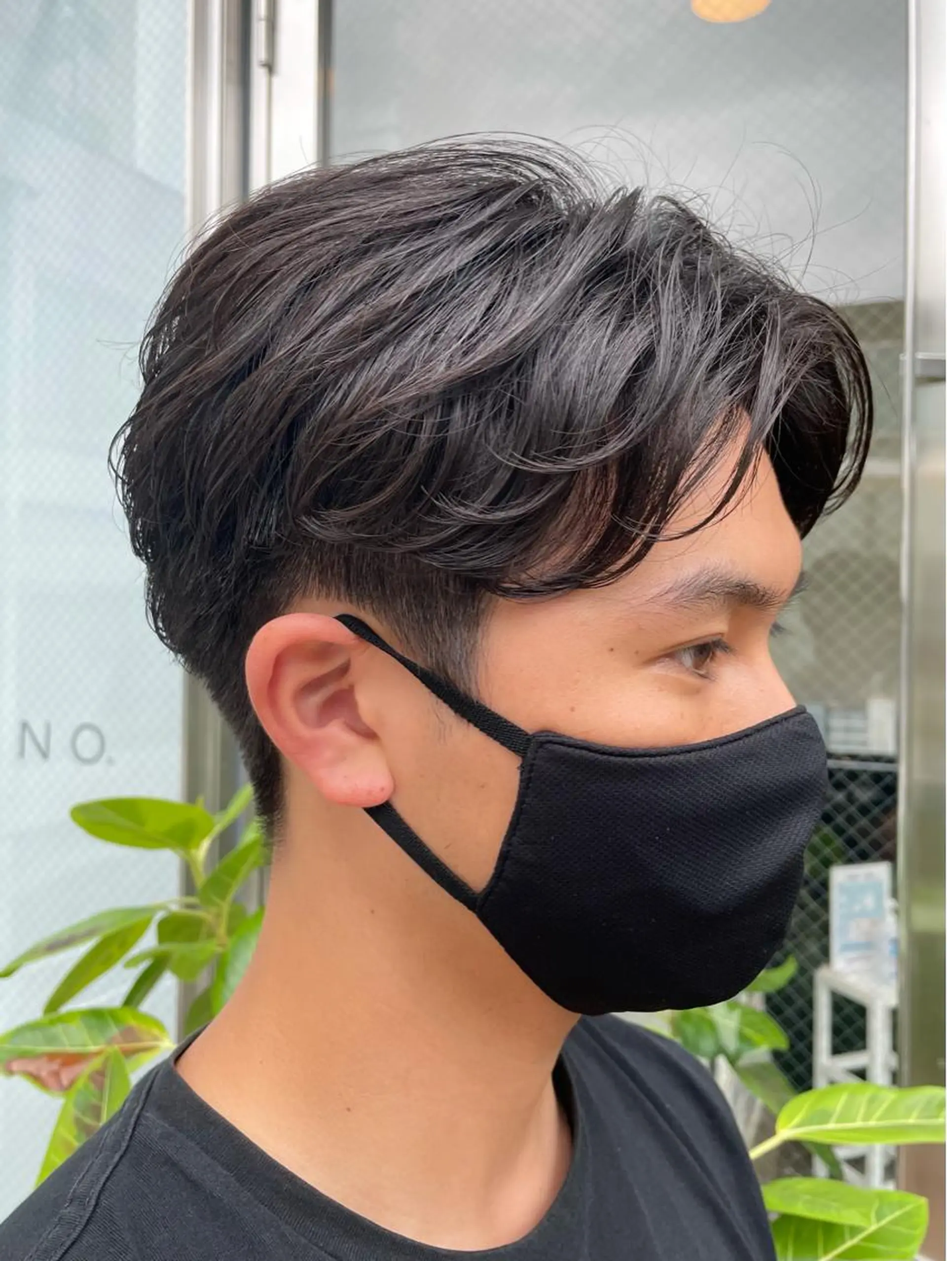 ショート メンズ センターパート メンズパーマ Ms.CHARM所属・ハイライト無料 韓国ヘア/レイヤーのヘアスタイル