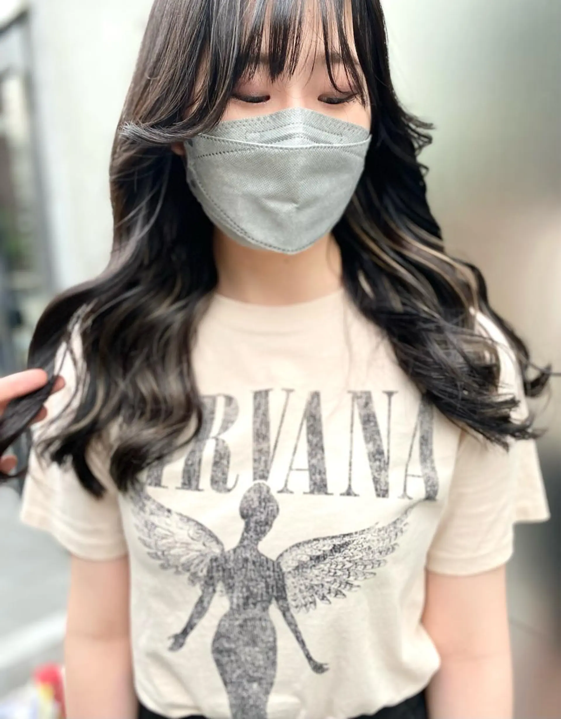 セミロング カラー ハイライトカラー ハイライト ワンホンヘア ヘアカラー トリートメント opus 店長大和 レイヤー/赤み消しのヘアスタイル