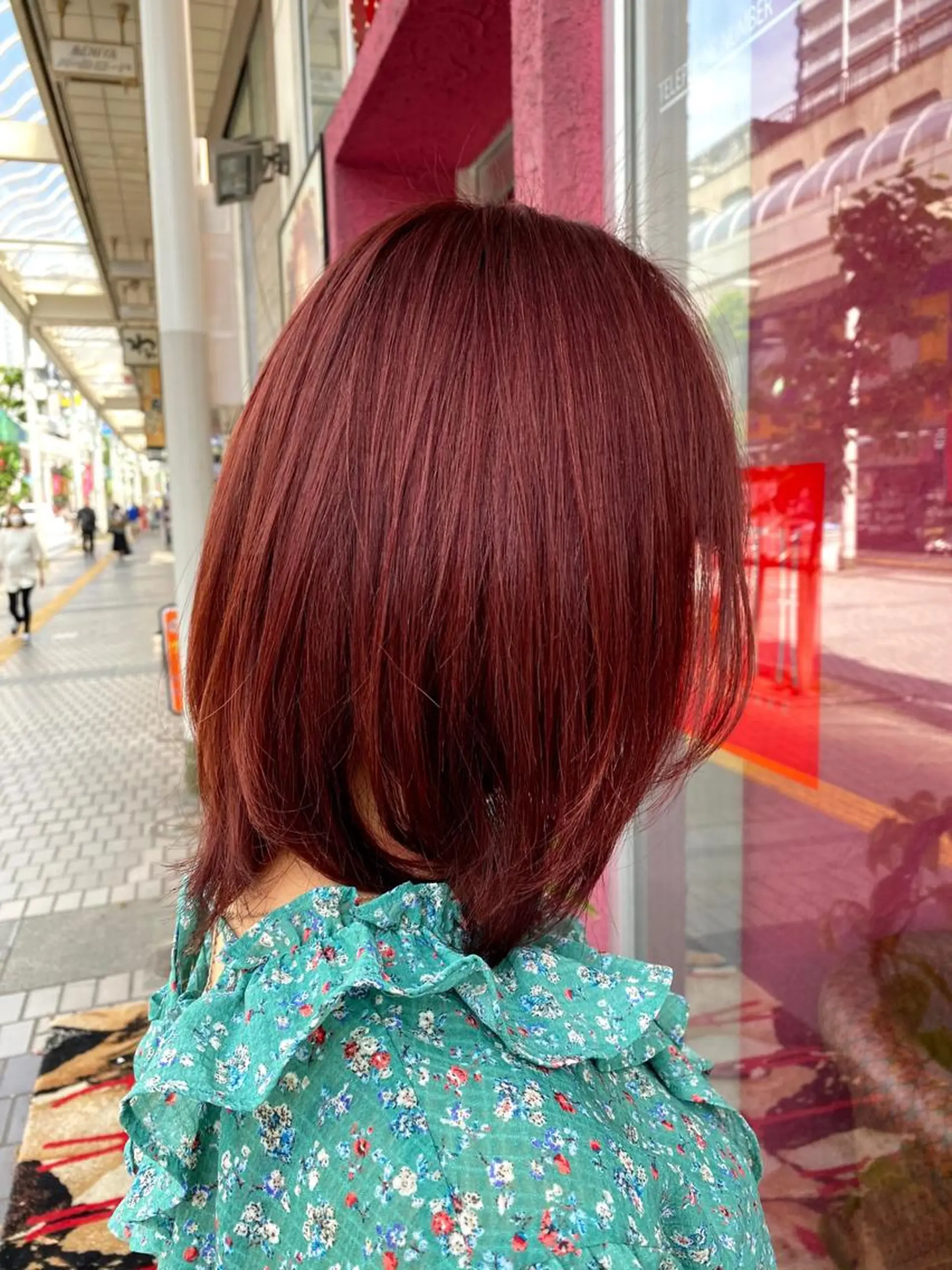 ショート カラー レッドカラー ヘアカラー mori  by little所属・デザインカラー✨新倉 佑奈のヘアスタイル