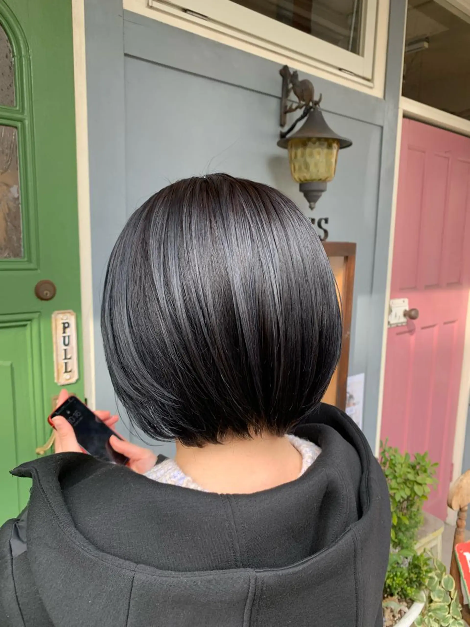 ショート カラー アッシュ ヘアカラー 清水千優/パーマ/透 明感カラー/メンズのヘアスタイル