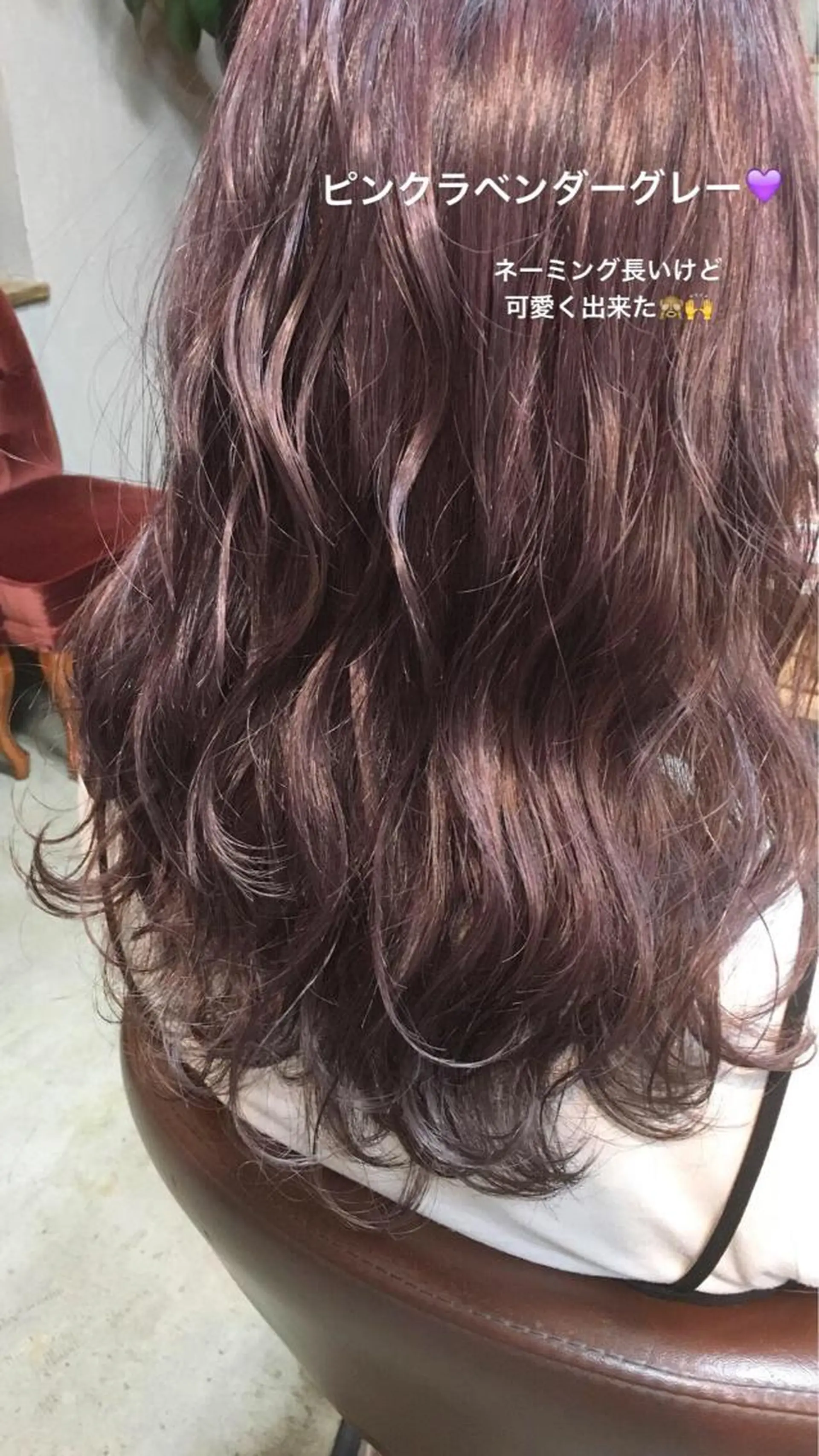 セミロング カラー ヘアアレンジ ブリーチ ラベンダーカラー ラベンダーグレー ピンクカラー ピンクラベンダー autre所属・大久保 ひでなりのヘアスタイル