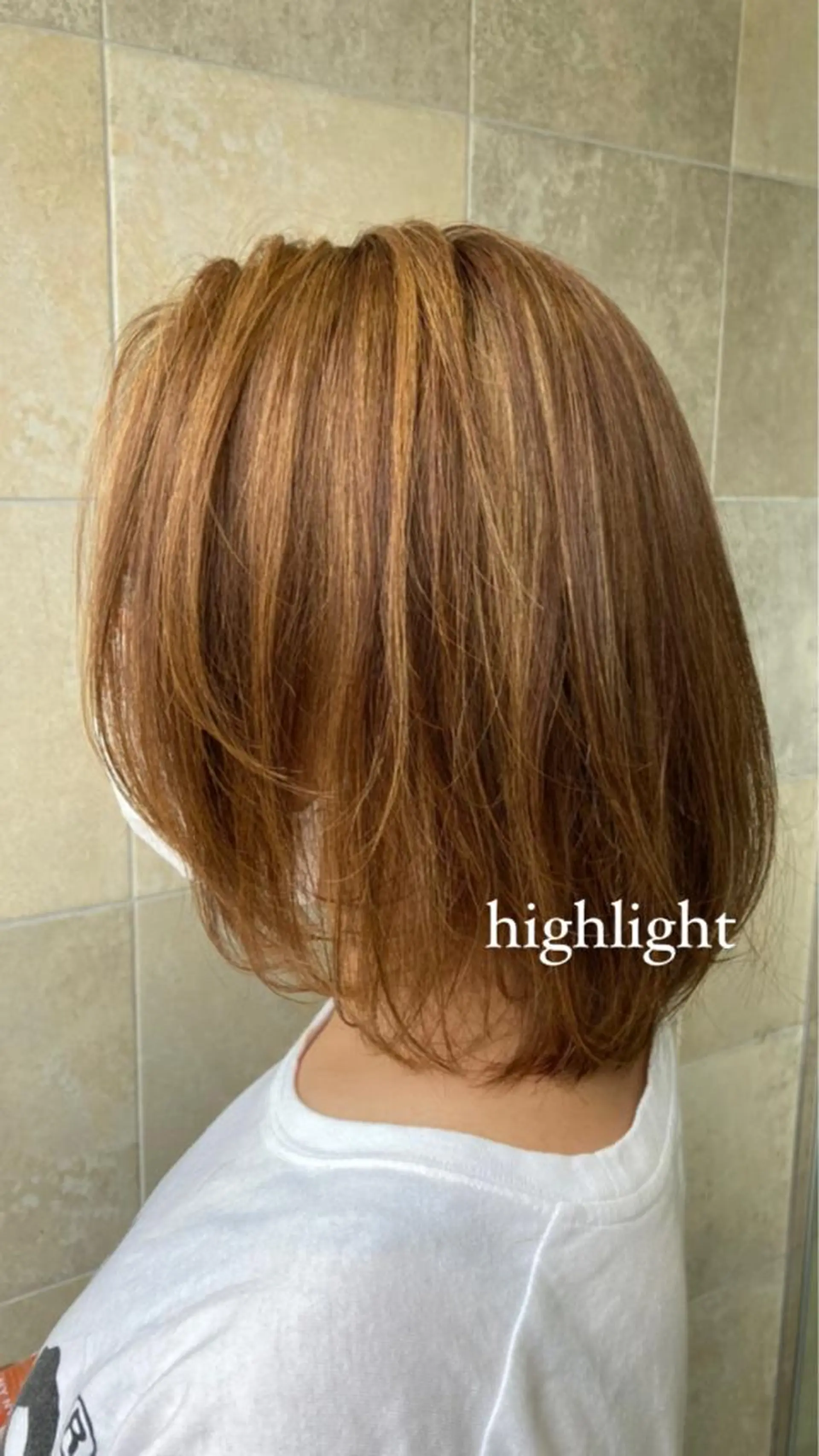 ミディアム カラー 田中 あかねのヘアスタイル