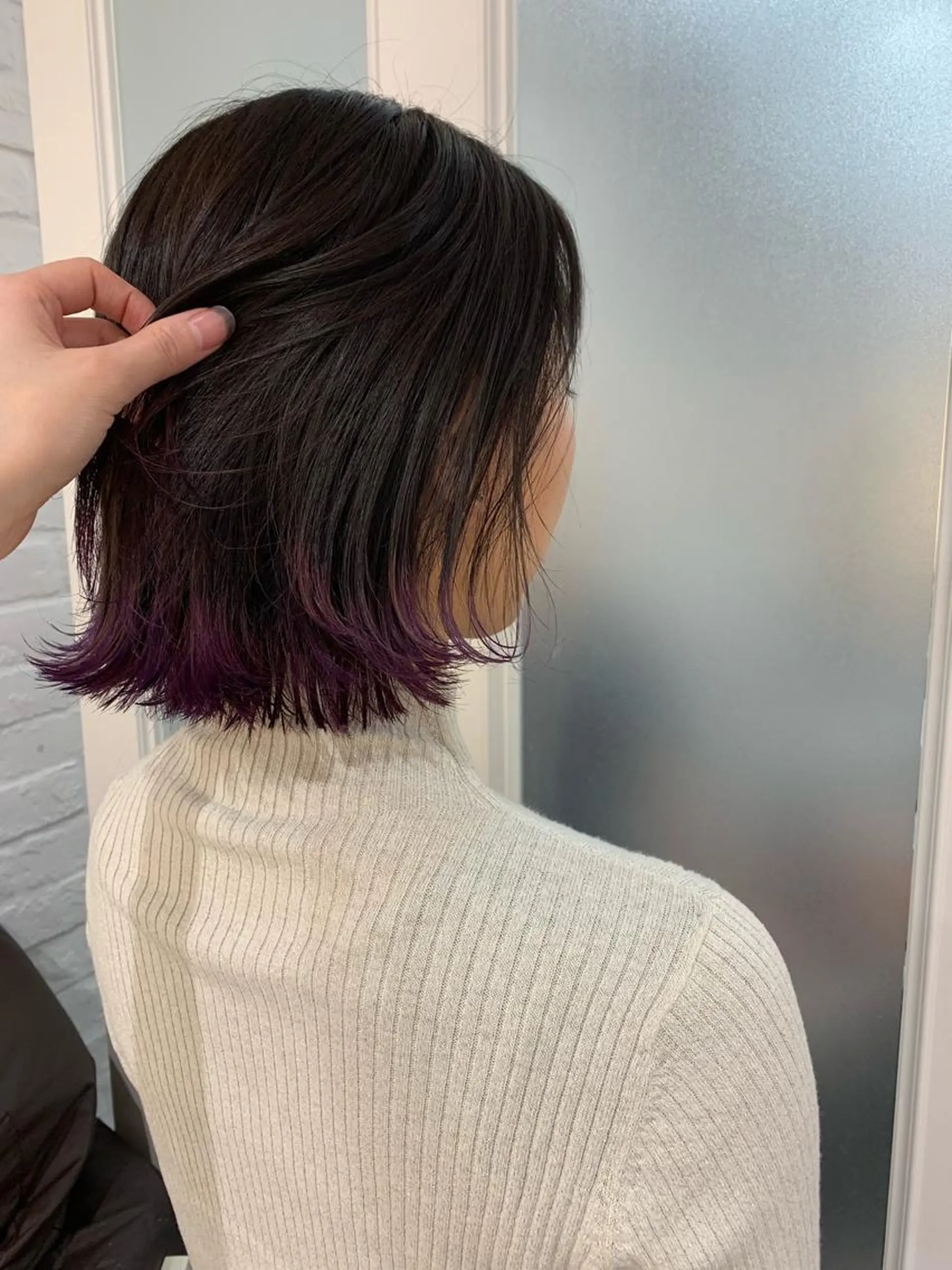 ミディアム カラー 加藤 あやみのヘアスタイル