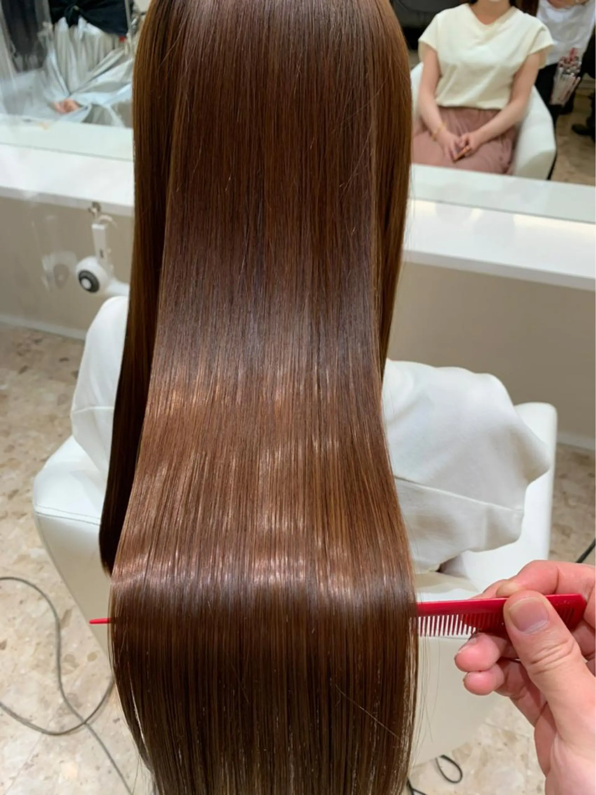 ロング 京都レイヤーカット/ 縮毛矯正/羽柴りくのヘアスタイル