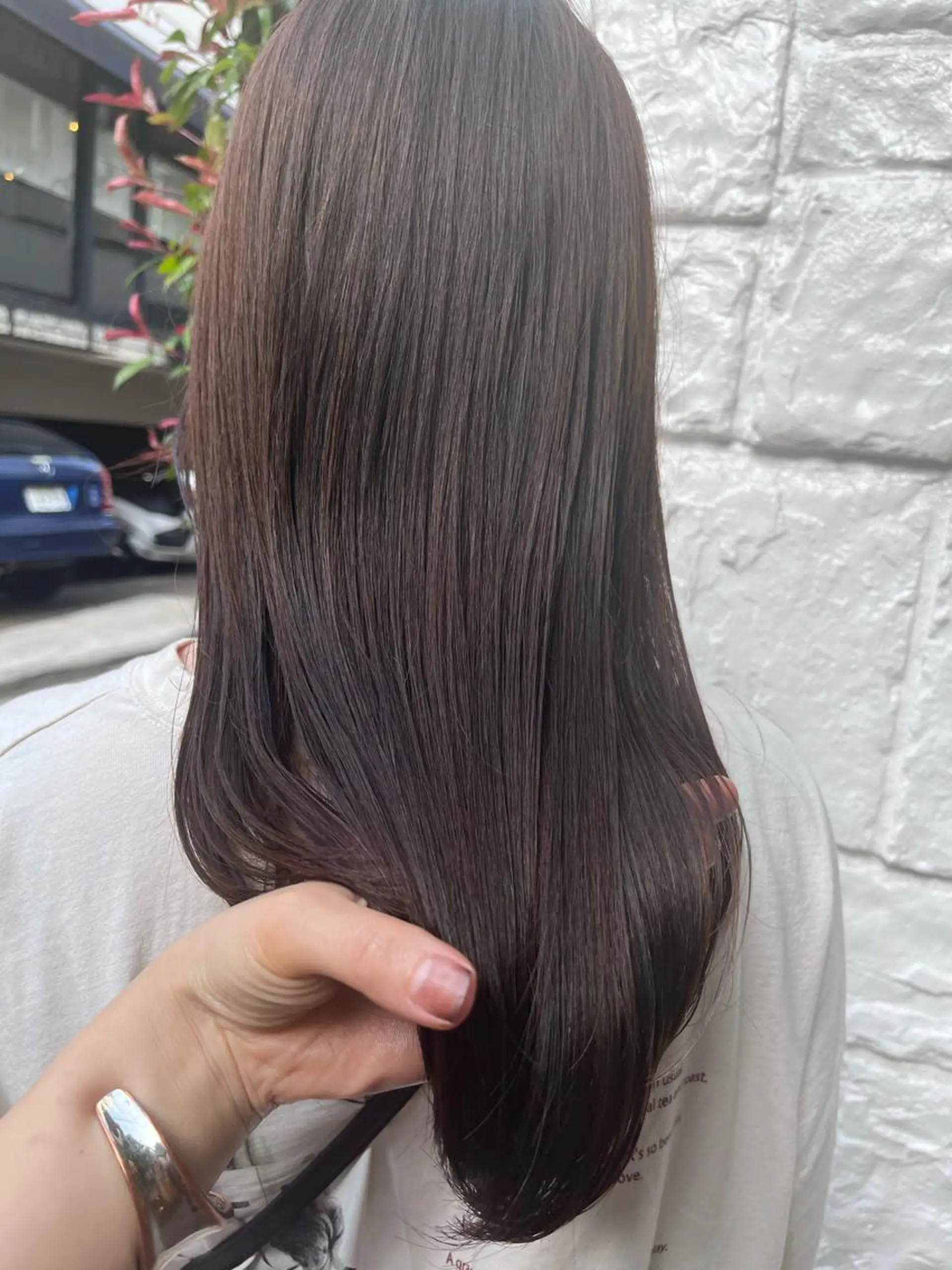 セミロング カラー ベージュカラー ブラウンカラー ブラウンベージュ 透明感カラー グレージュ ヘアカラー トリートメント ヘッドスパ ヘアセット カジュアルを女っぽく 𝗮𝘆𝗮𝗰𝗼のヘアスタイル