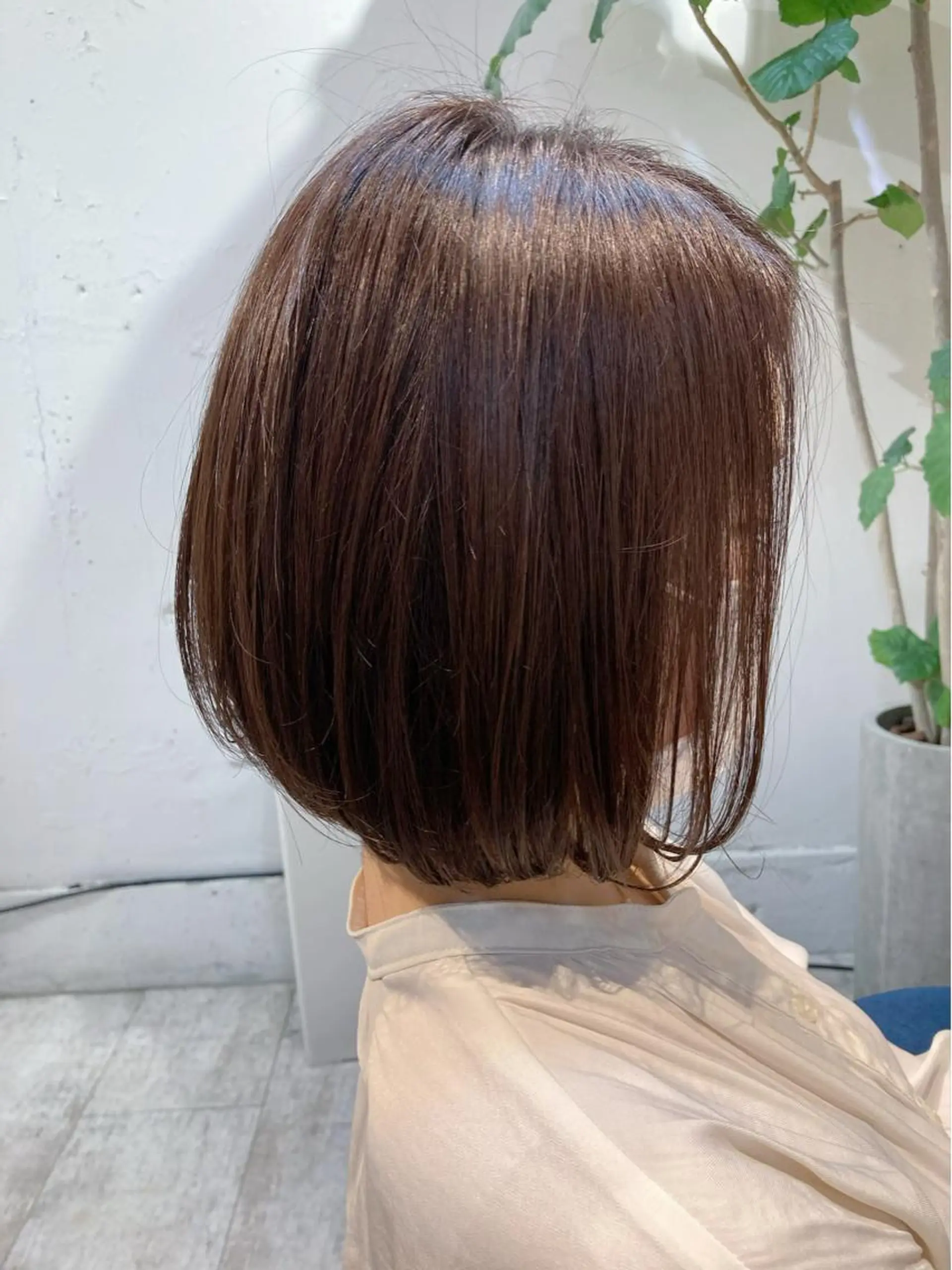 ミディアム カラー グレージュ ラベンダーカラー ラベンダーグレージュ ラベンダーグレー ボブ en't所属・【女性指名No.1】 西口直子のヘアスタイル