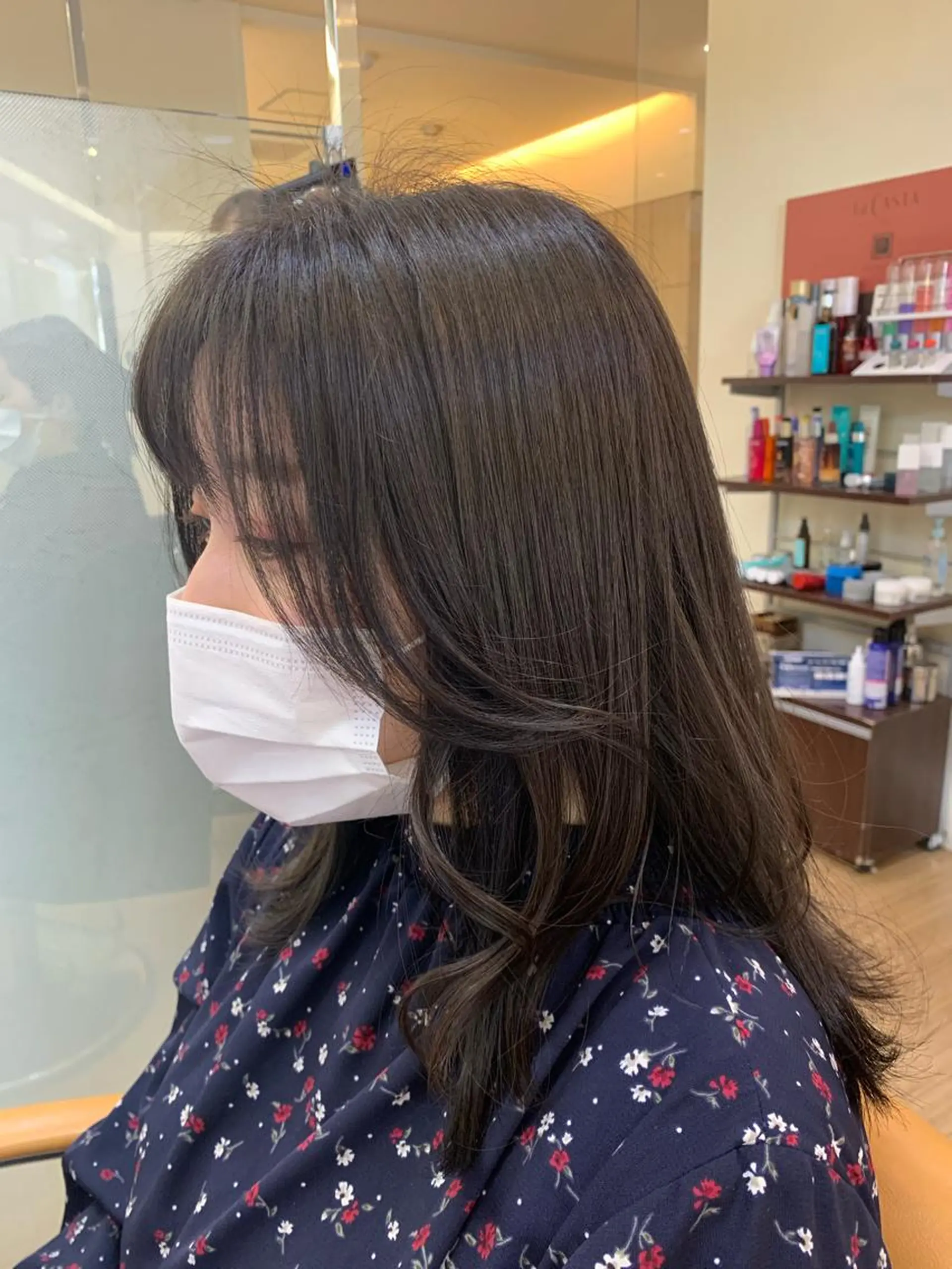 ミディアム カラー アッシュ ベージュカラー 板倉　花連 💌リピーター様へ↓のヘアスタイル