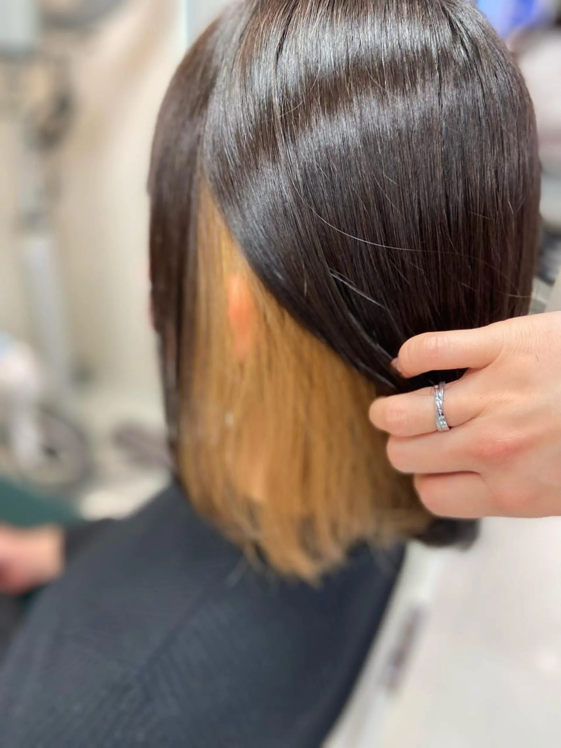 ミディアム カラー インナーカラー ヘアカラー 菊地 美憂のヘアスタイル