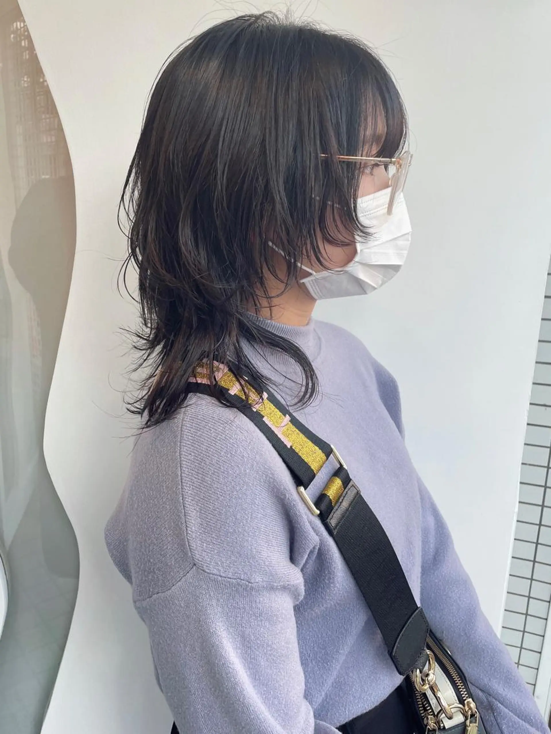 セミロング 顔まわりレイヤー レイヤーカット ウルフカット 🐺高椋 海/ウルフ/レイヤーのヘアスタイル