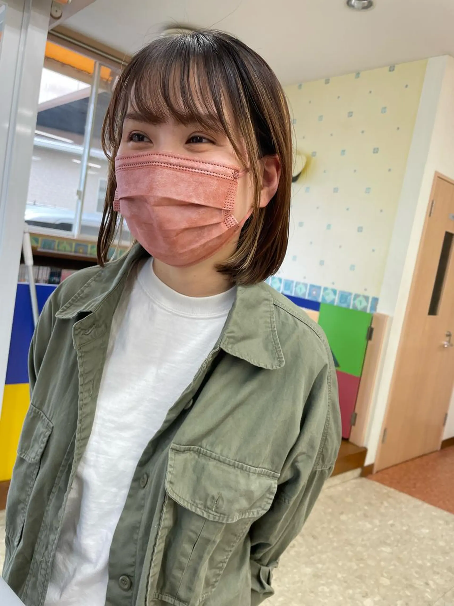 ミディアム 顔周りカット サイドバング River,Land所属・yui .のヘアスタイル