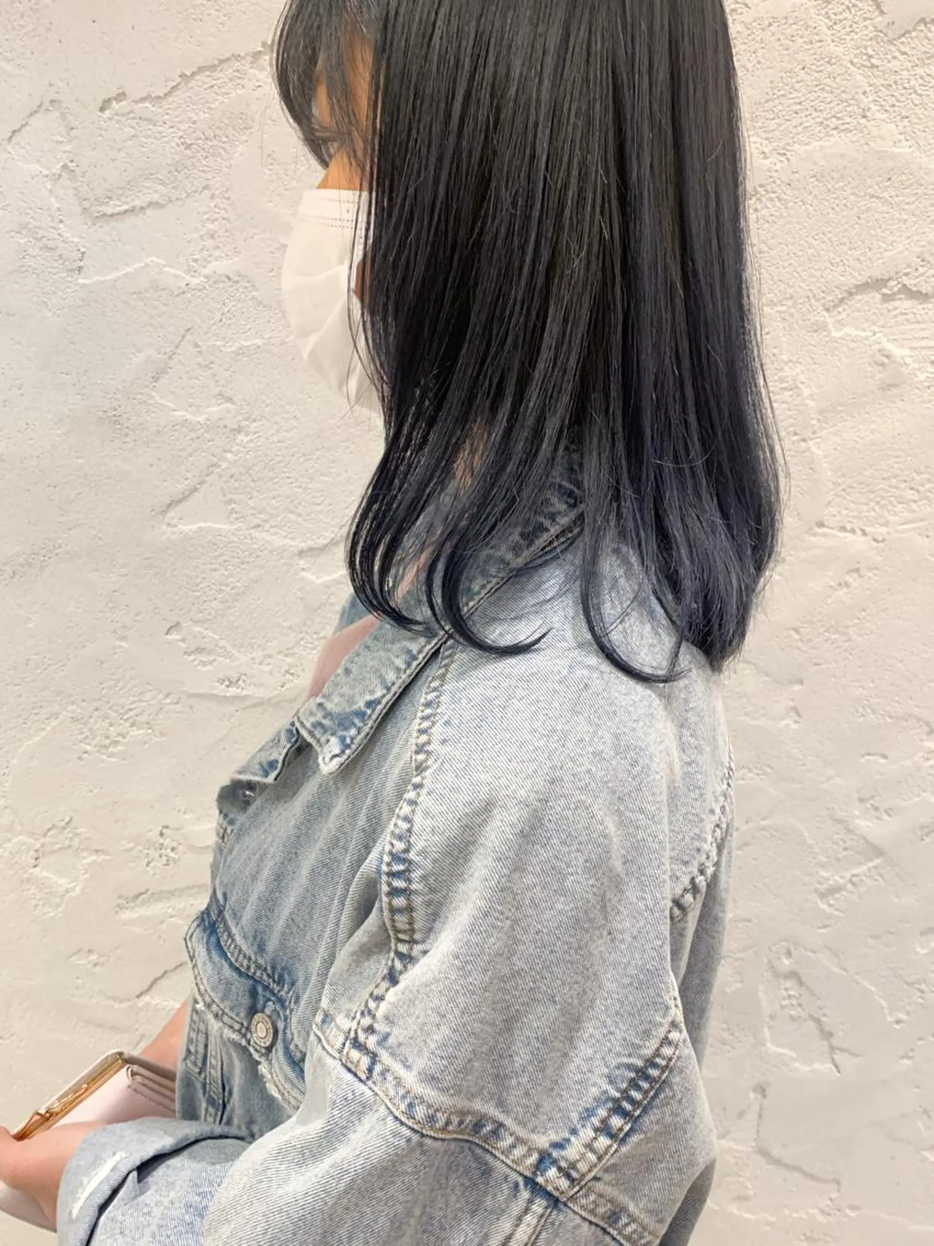 ミディアム カラー 黒髪 ブルーカラー ブルーブラック 🌟アレンジが似合う カラー🌟Rumiのヘアスタイル