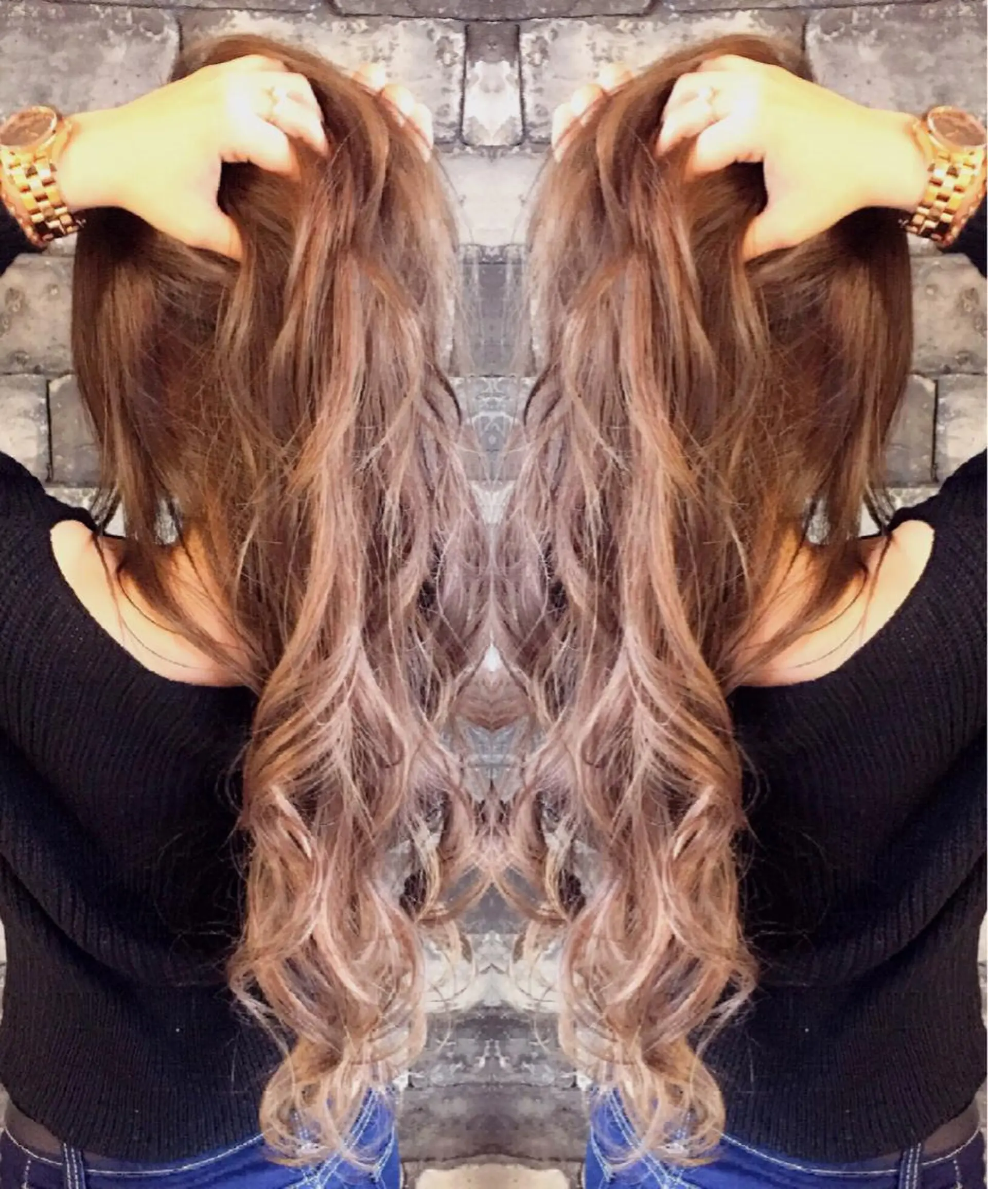 ロング ラベンダーベージュ 外国人風カラー レイヤーカット ヘアカラー トリートメント ヘアセット ❤️千葉県代表❤️ 店長❤️柿本翔一朗のヘアスタイル