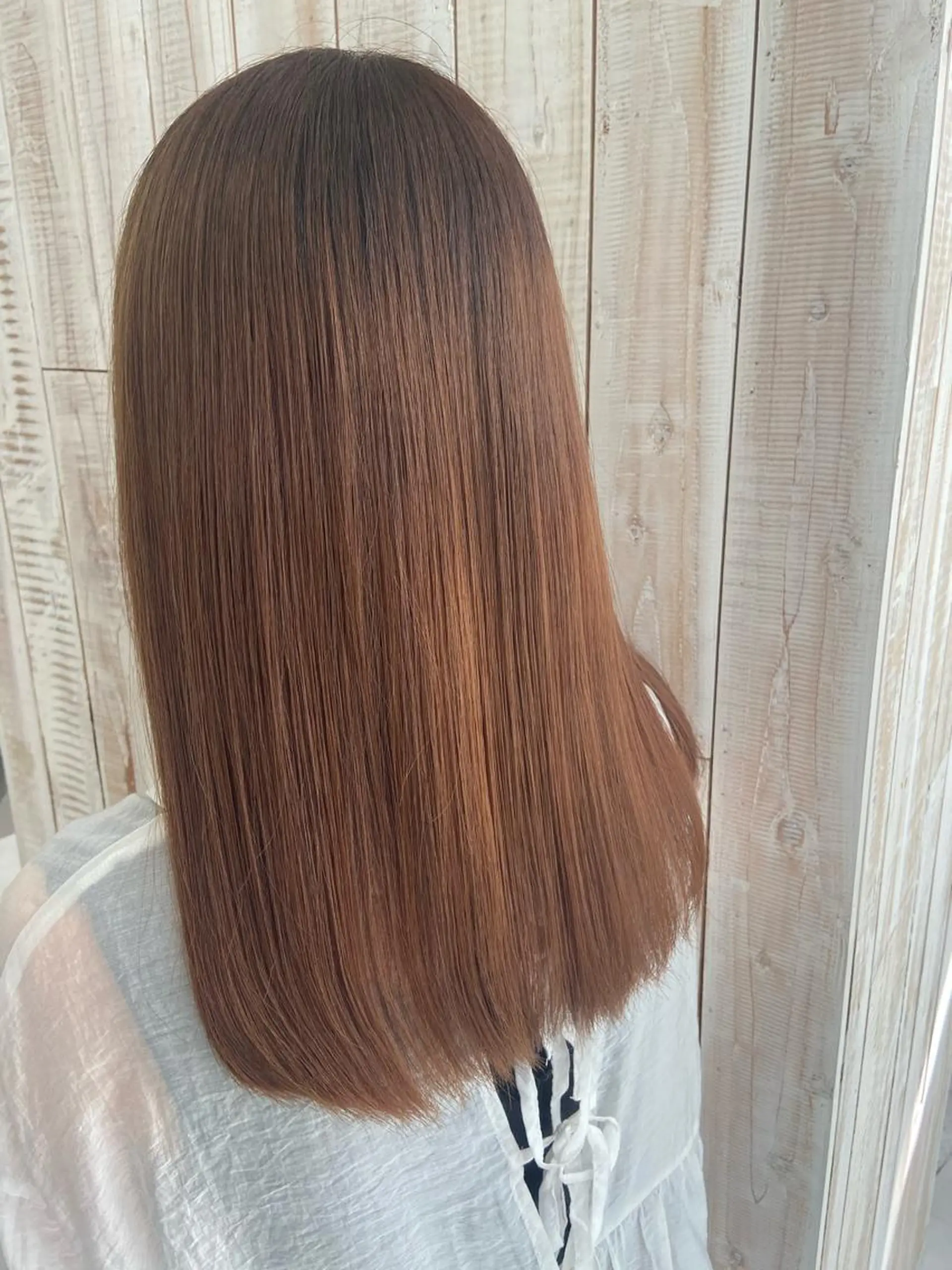 ロング 髪質改善 トリートメント ベージュカラー/ いぢちるみのヘアスタイル