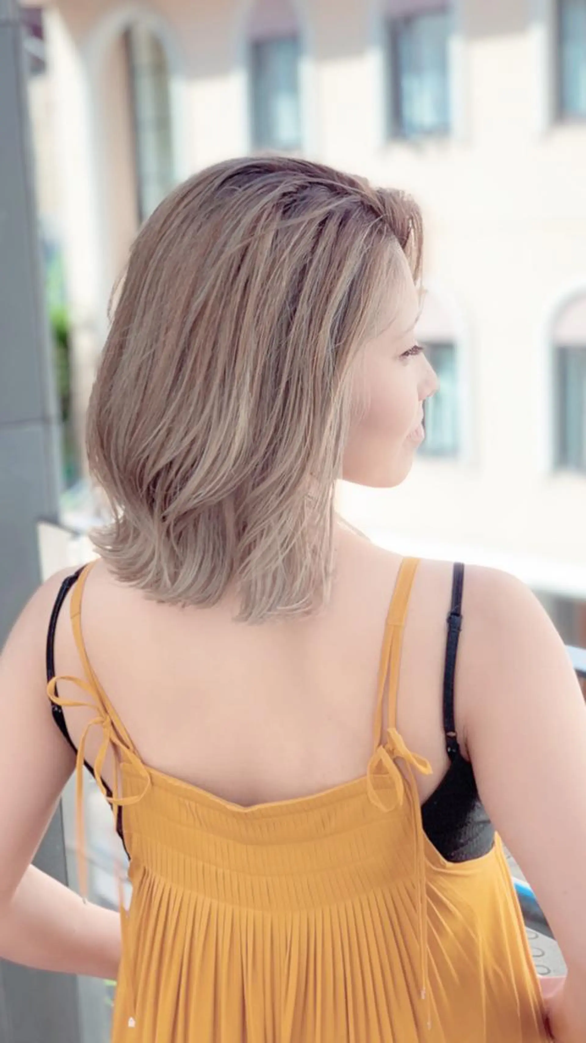 セミロング カラー バレイヤージュ レイヤーカット BRAIDS💎愛子 大人ハイライト💎のヘアスタイル