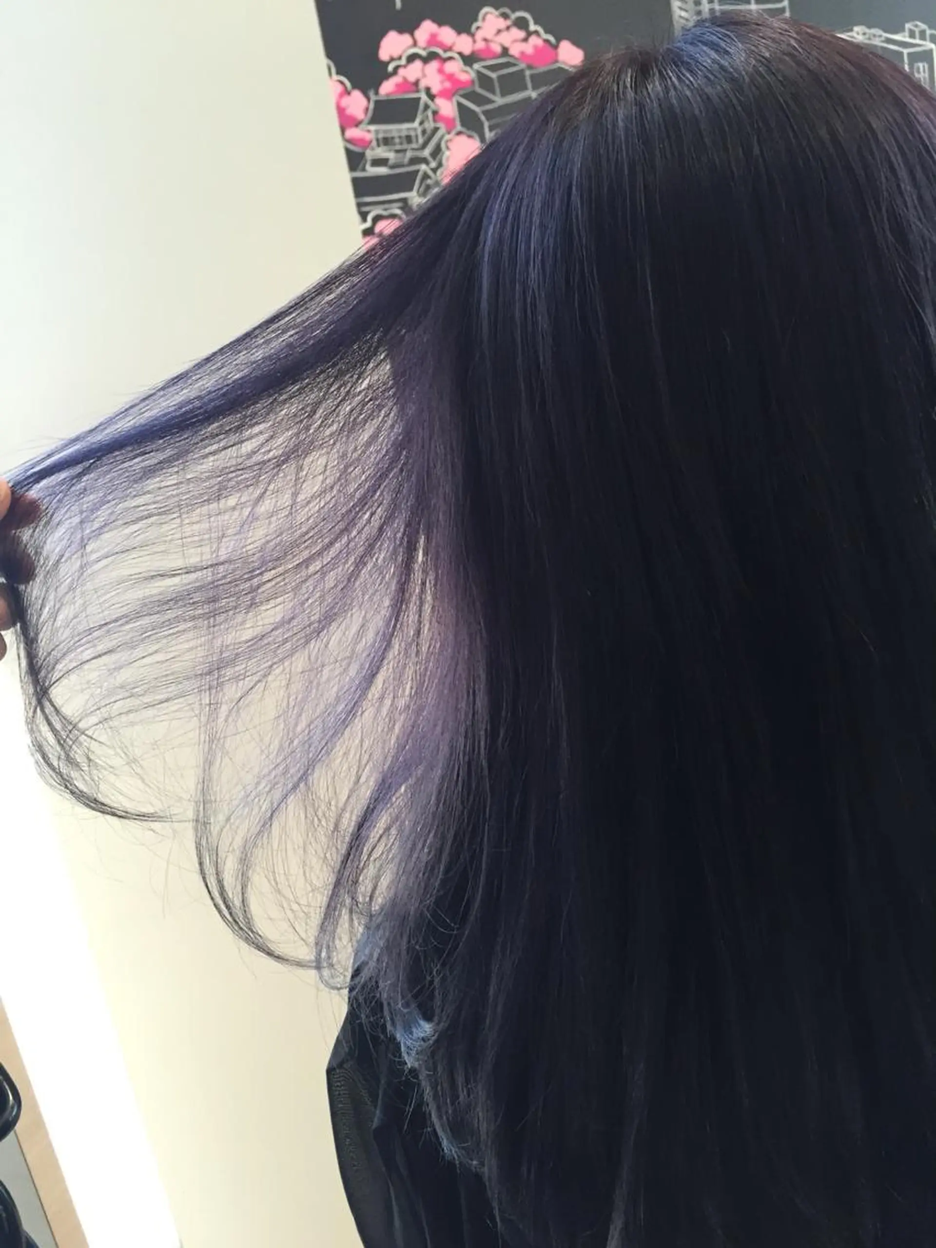 ミディアム セミロング ロング カラー ダークグレー ダークグレージュ グレージュ バイオレットカラー Re:ta KANZOのヘアスタイル