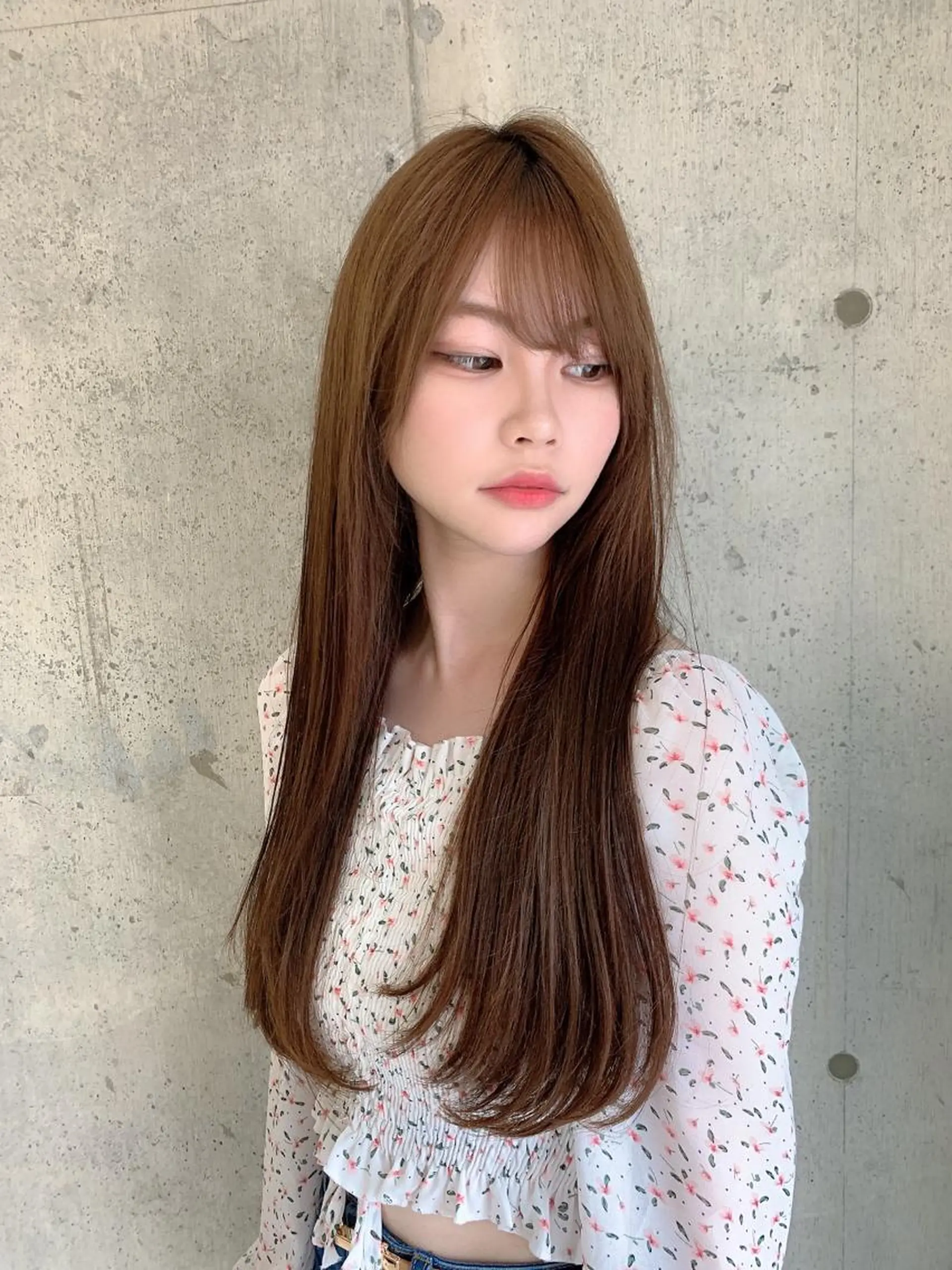 ロング カラー カット 縮毛矯正 トリートメント レイヤーカット/ 顔周り 五島巨幹のヘアスタイル