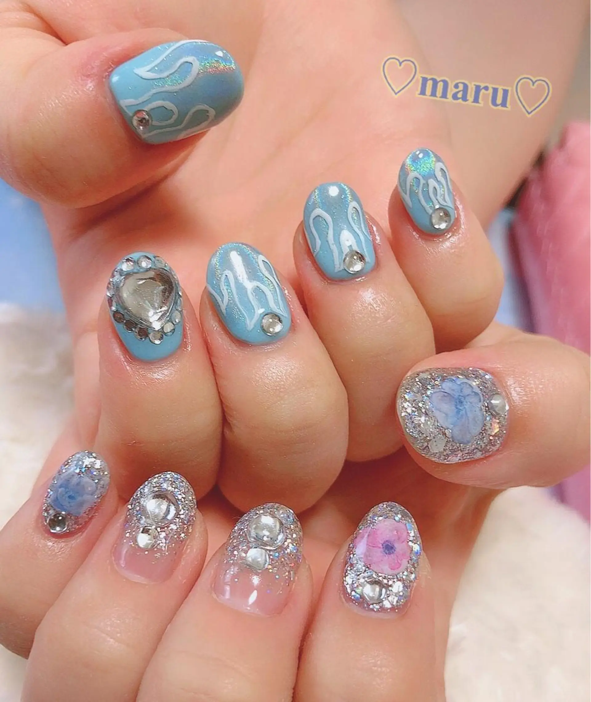 ネイル ハンドネイル フットネイル まるみ ♡のネイルデザイン