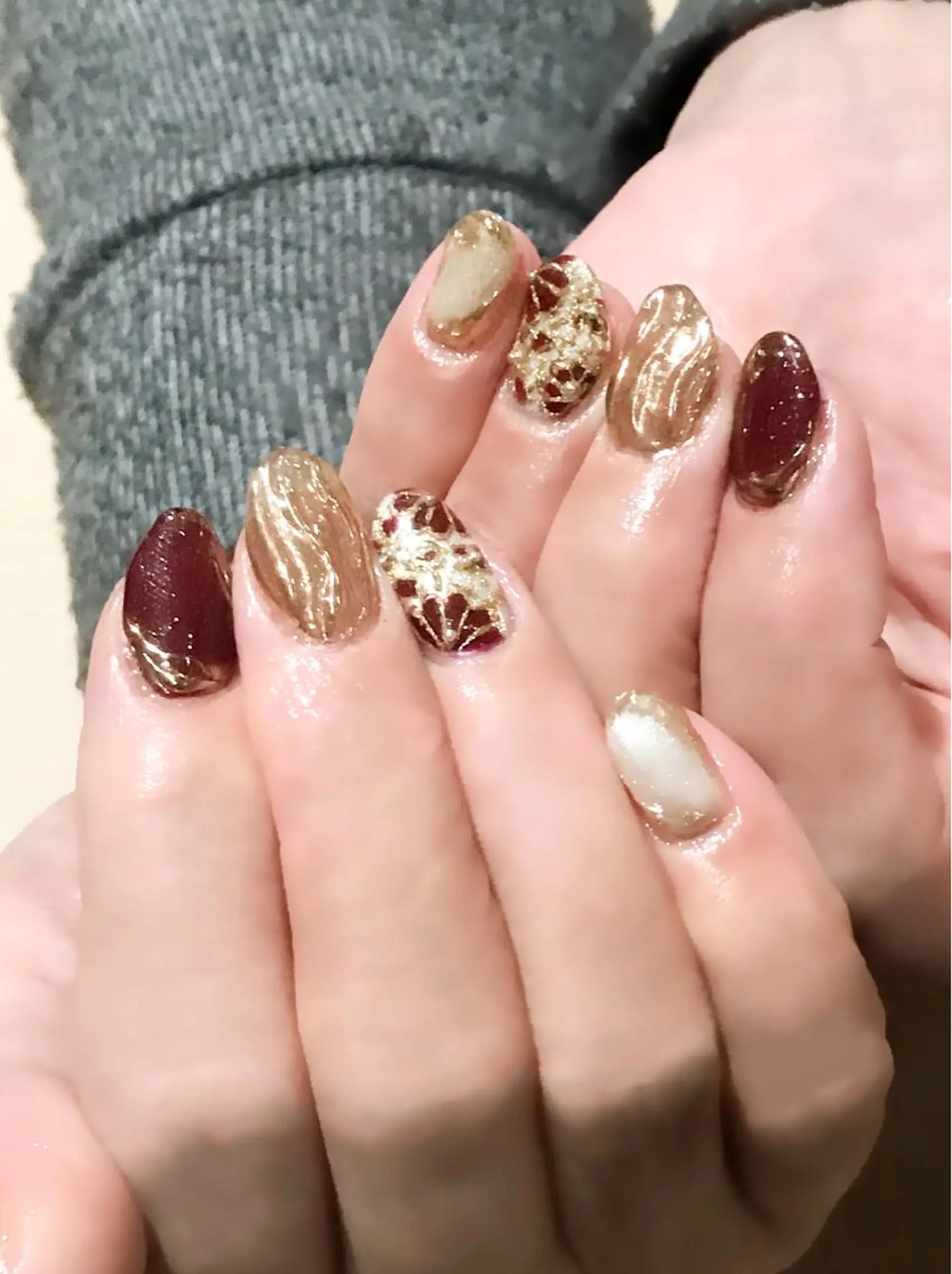 ネイル 成人式 ジェルネイル 冬ネイル Nyanco Nailのネイルデザイン