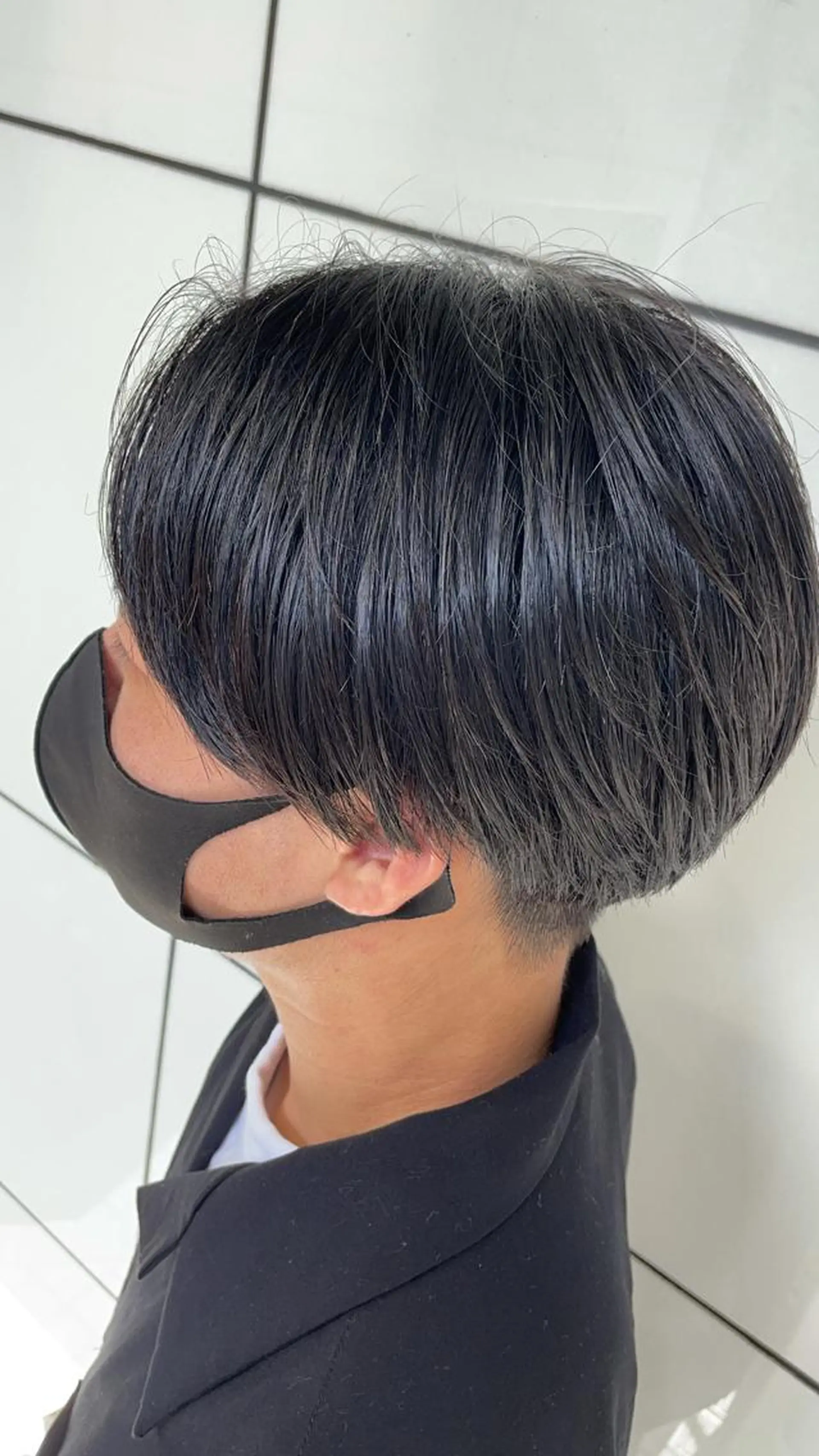 ショート メンズ センターパート レディースカット いからしゆうたのヘアスタイル