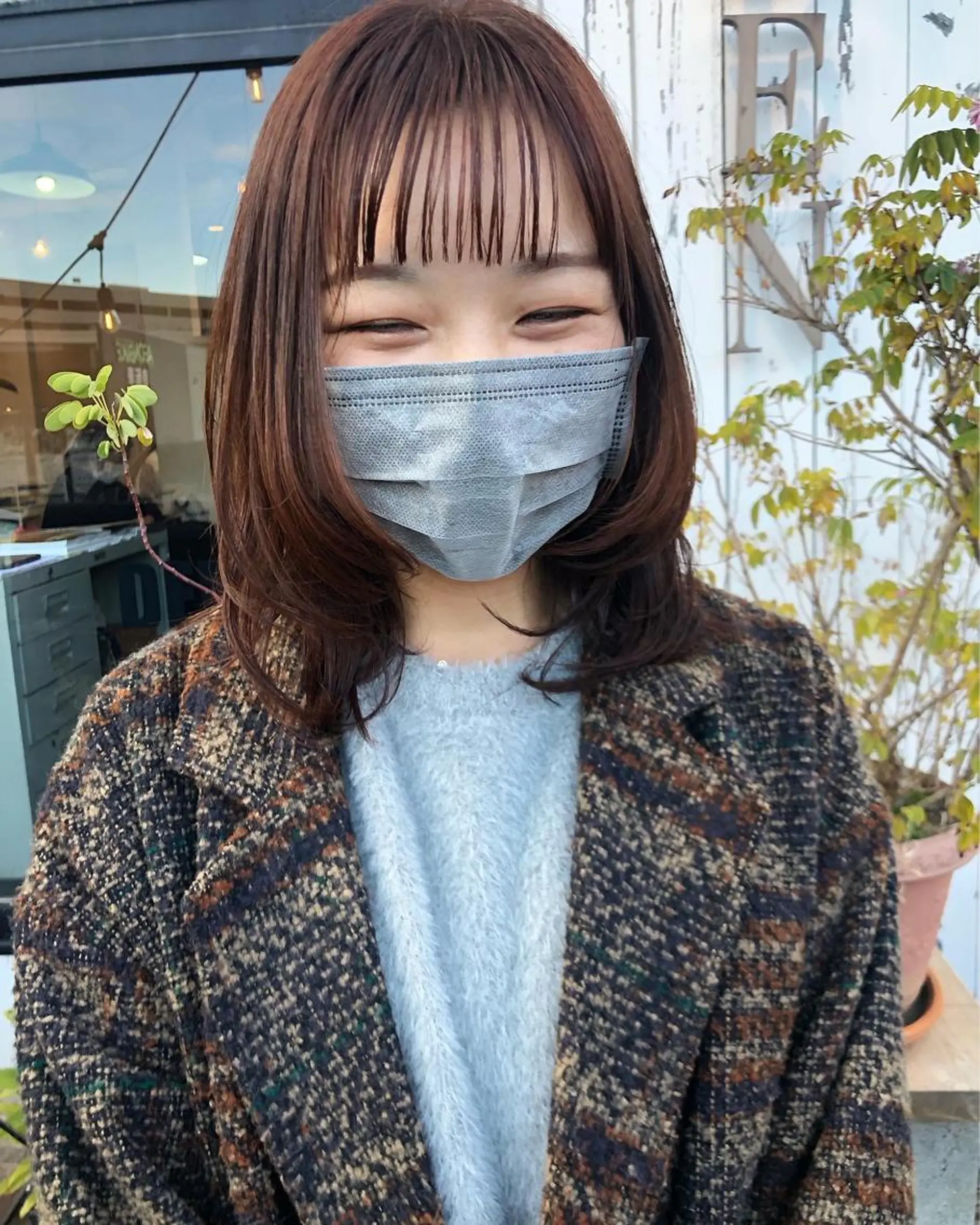 ミディアム カラー パーマ カット ヘアカラー デザインカット🎨 ボブ🫟おざきのヘアスタイル