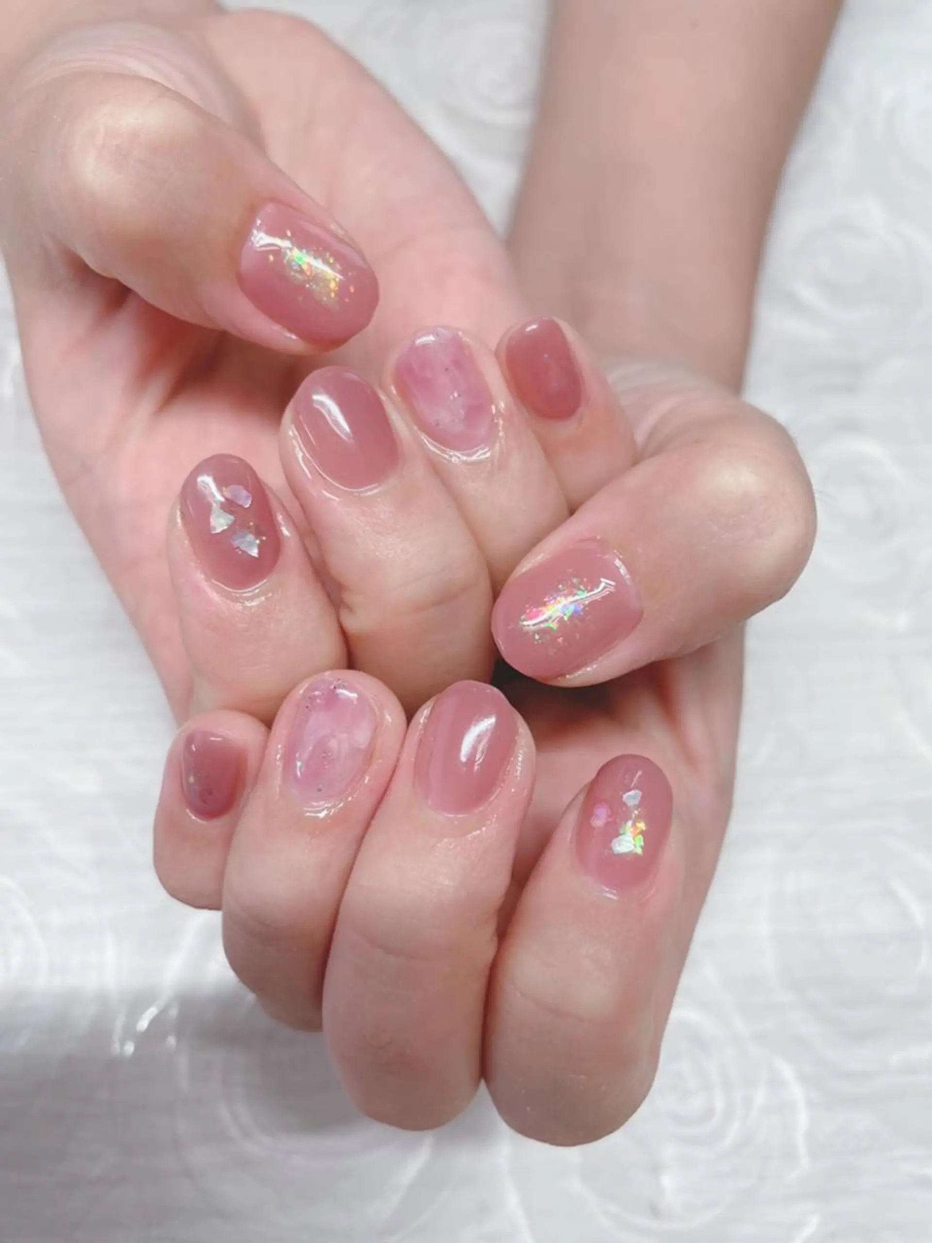 カラー ネイル ピンクカラー ニュアンスネイル ピンク 芦辺 香奈のネイルデザイン