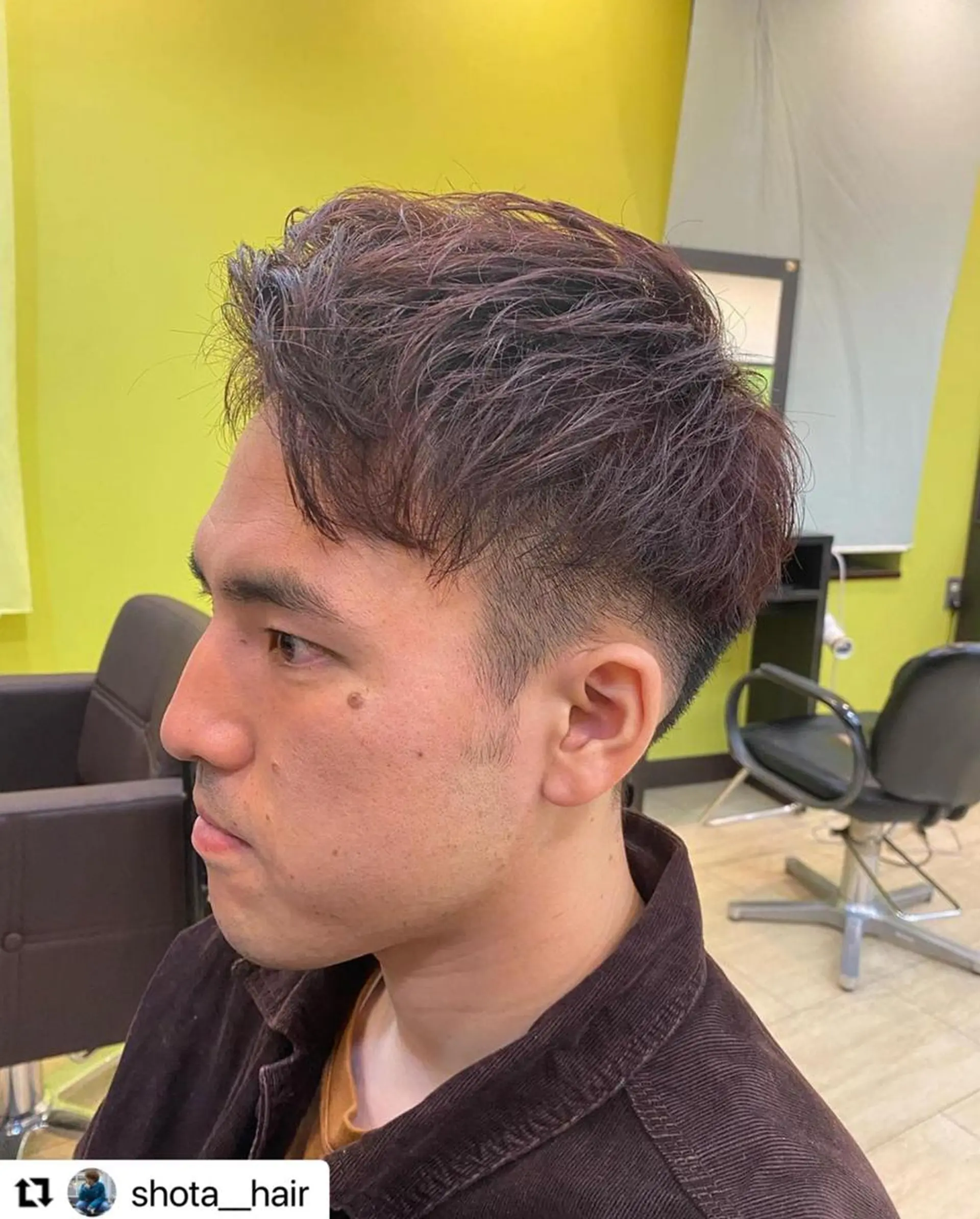 ミディアム カラー メンズ メンズブリーチ 学生(メンズ向け) ブリーチ ブラウンカラー ブリーチなしカラー 🩷Eny terrace🩷のヘアスタイル