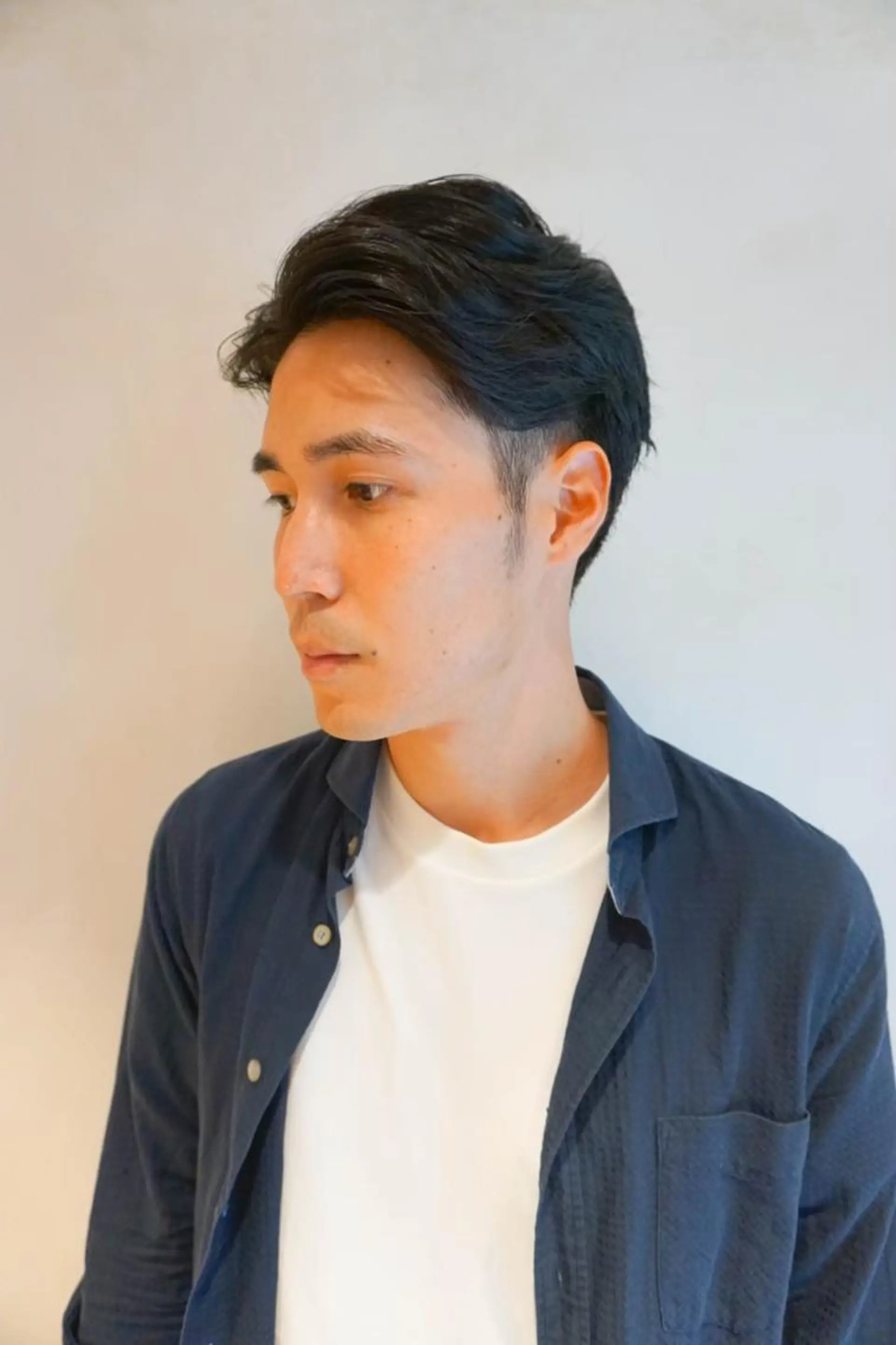 ショート メンズ アップバング ビジネス マッシュ メンズパーマ メンズツイストパーマ 高橋 英彦のヘアスタイル