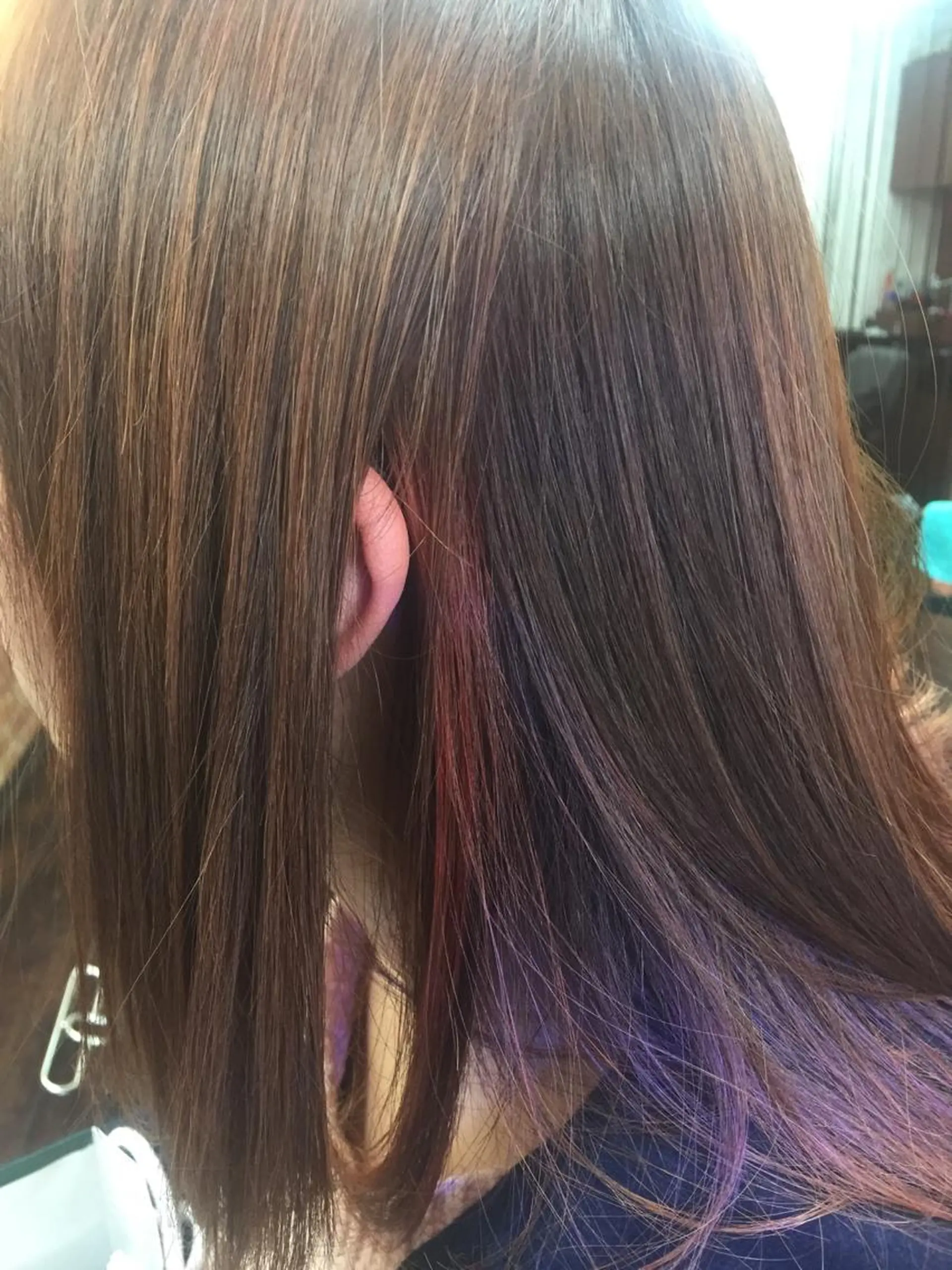 セミロング カラー 桧山 真のヘアスタイル