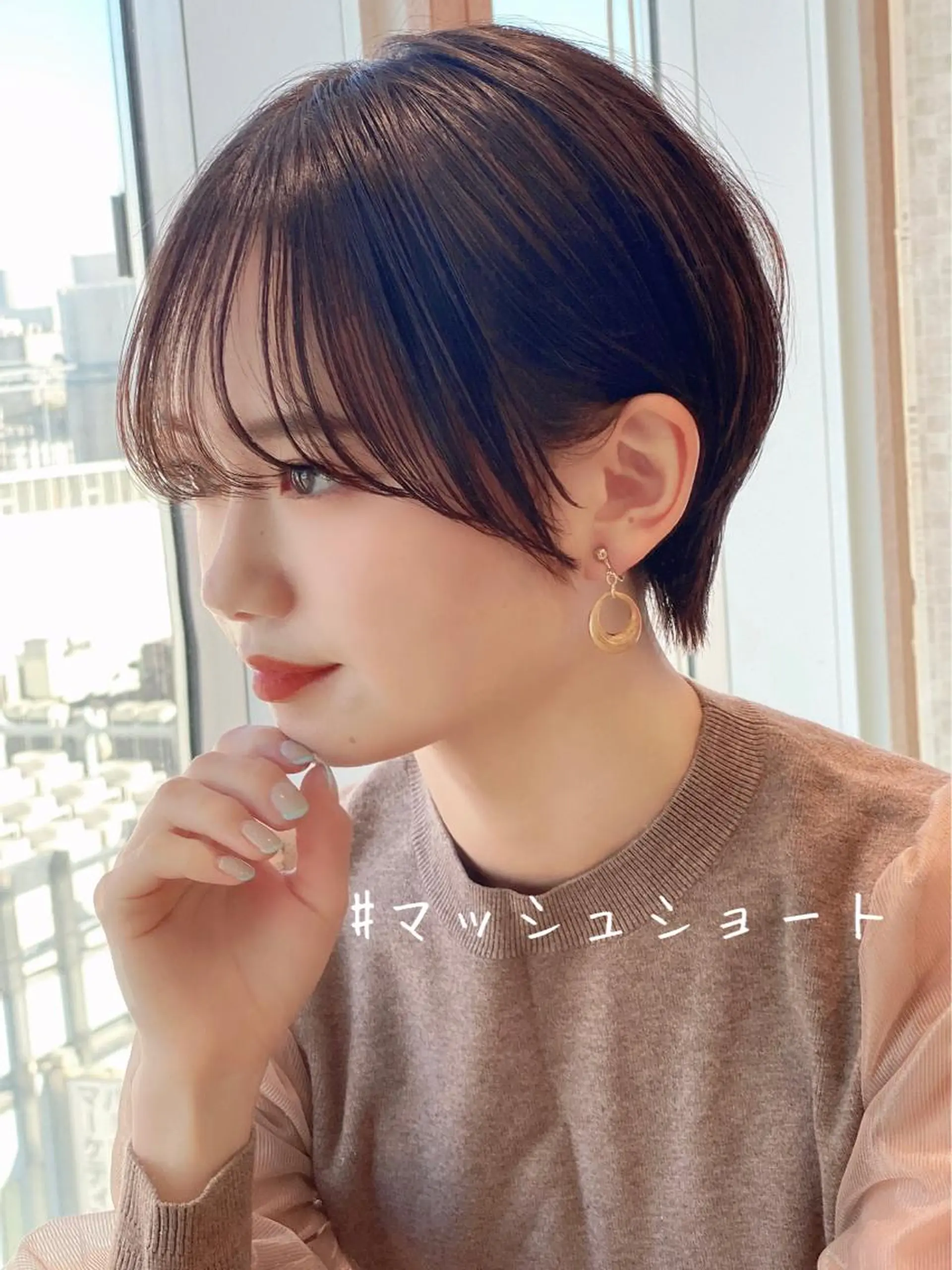 ショート カラー 切りっぱなしボブ ショートボブ ベージュカラー ブリーチ ケアブリーチ カット ヘアカラー トリートメント ショート、ボブの神✨ 峯朋也✂︎✨のヘアスタイル