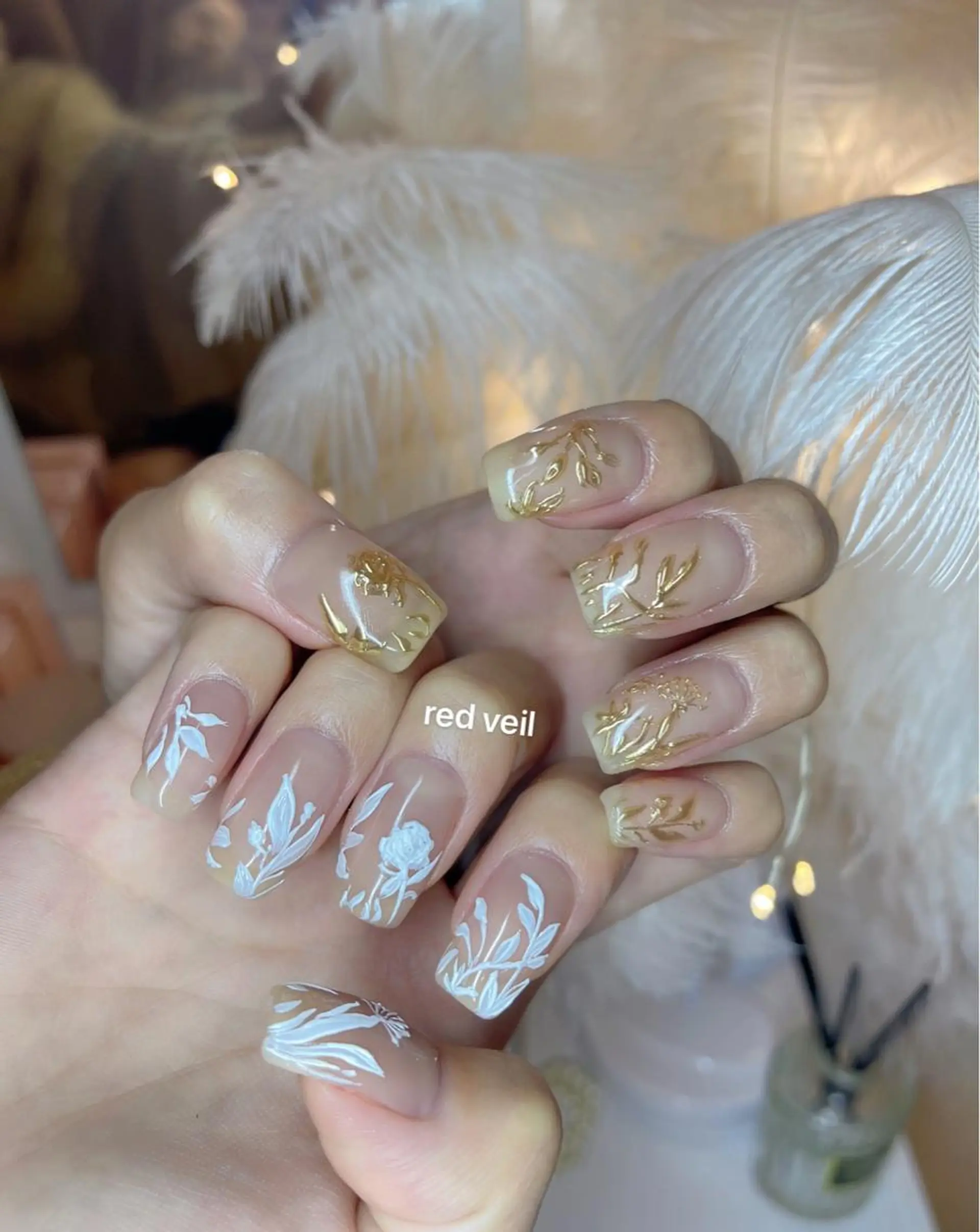 セミロング ネイル ハンドネイル 長さ出し専門 nynaのネイルデザイン