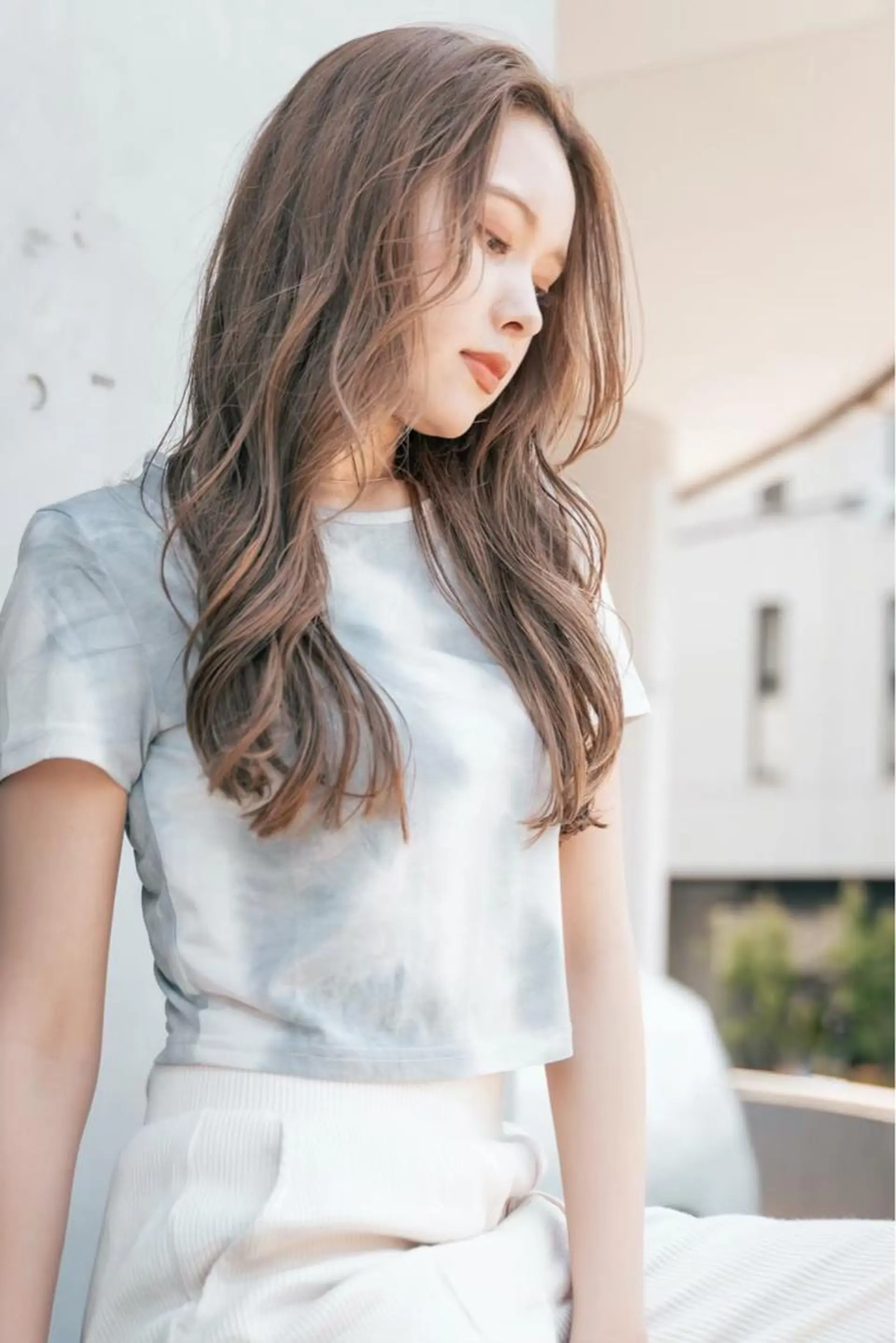 ロング カラー ヘアカラー トリートメント ヘアセット ハイトーン/レイヤー 💜Akaneのヘアスタイル