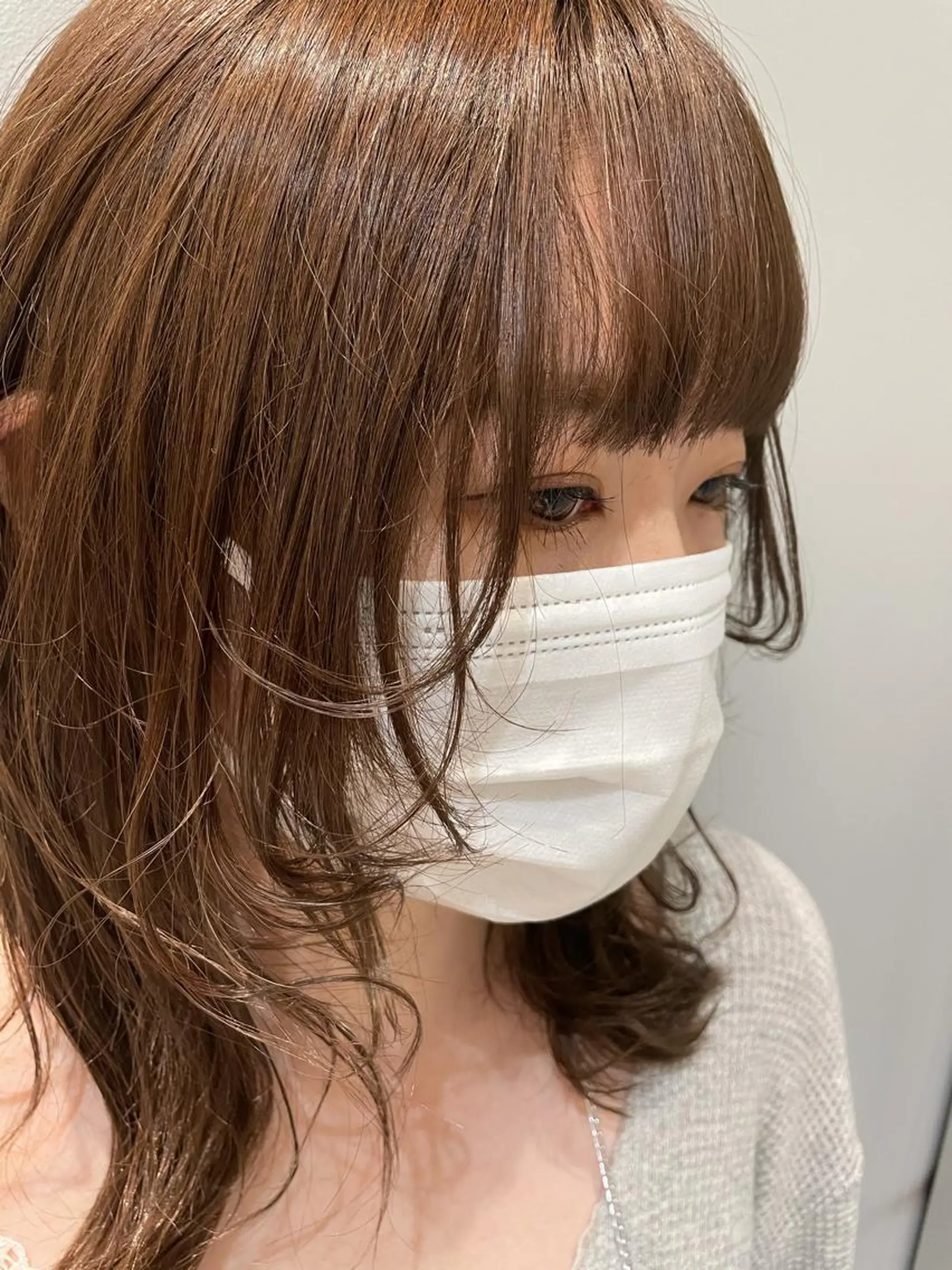 ミディアム 顔まわりレイヤー レイヤーカット 小顔カット カット トリートメント 🦖鶴岡香純🦖 産休中のヘアスタイル